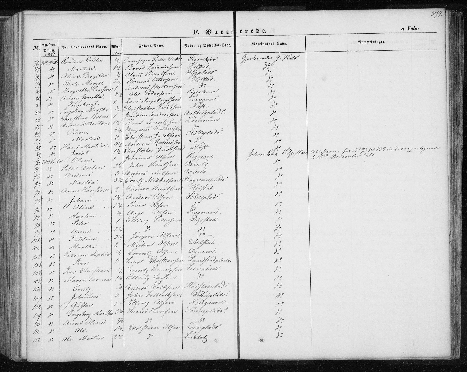 Ministerialprotokoller, klokkerbøker og fødselsregistre - Nord-Trøndelag, AV/SAT-A-1458/735/L0342: Ministerialbok nr. 735A07 /1, 1849-1862, s. 374