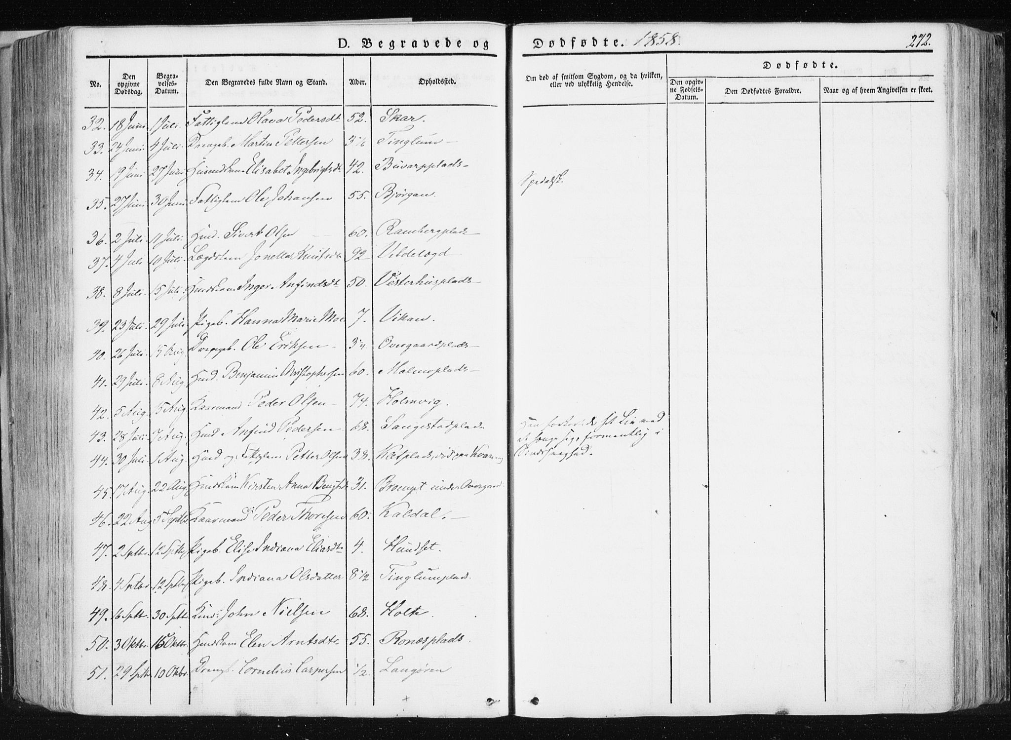 Ministerialprotokoller, klokkerbøker og fødselsregistre - Nord-Trøndelag, AV/SAT-A-1458/741/L0393: Ministerialbok nr. 741A07, 1849-1863, s. 272