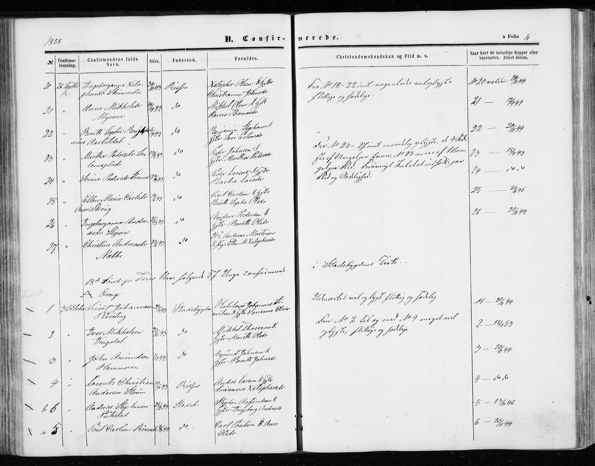 Ministerialprotokoller, klokkerbøker og fødselsregistre - Sør-Trøndelag, SAT/A-1456/646/L0612: Ministerialbok nr. 646A10, 1858-1869, s. 4