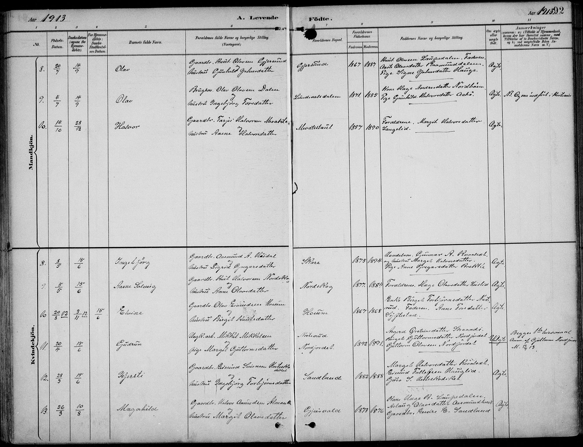 Kviteseid kirkebøker, AV/SAKO-A-276/F/Fb/L0002: Ministerialbok nr. II 2, 1882-1916, s. 92