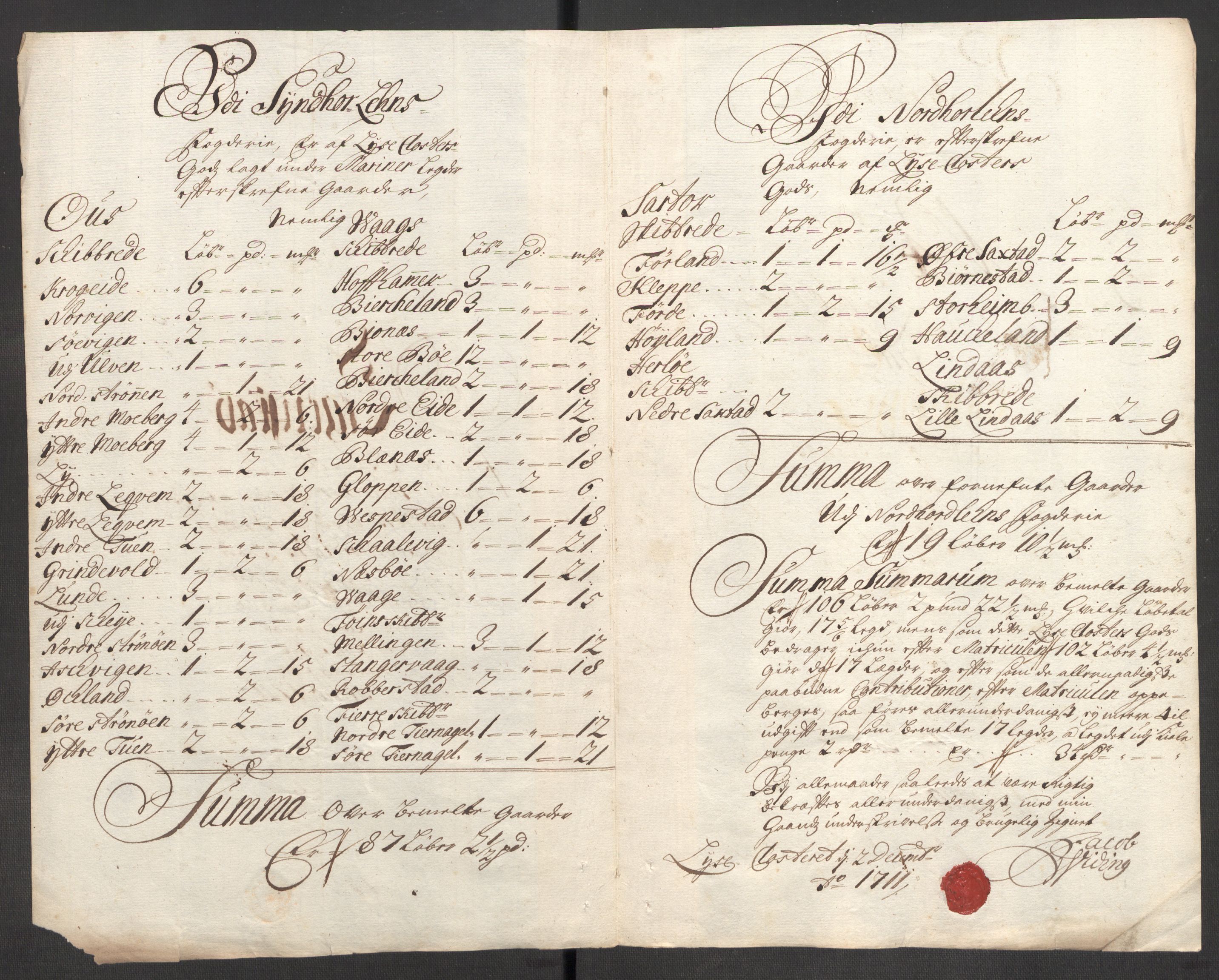 Rentekammeret inntil 1814, Reviderte regnskaper, Fogderegnskap, RA/EA-4092/R50/L3160: Fogderegnskap Lyse kloster, 1710-1719, s. 64