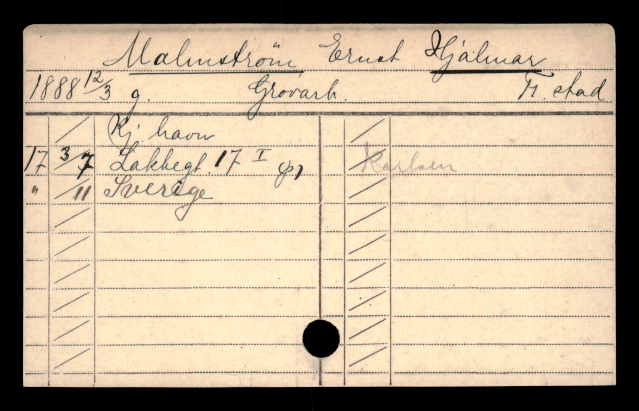 Oslo folkeregister, Registerkort, SAO/A-11715/D/Da/L0061: Menn: Malmstrøm Hjalmar - Mathisen Nils, 1906-1919