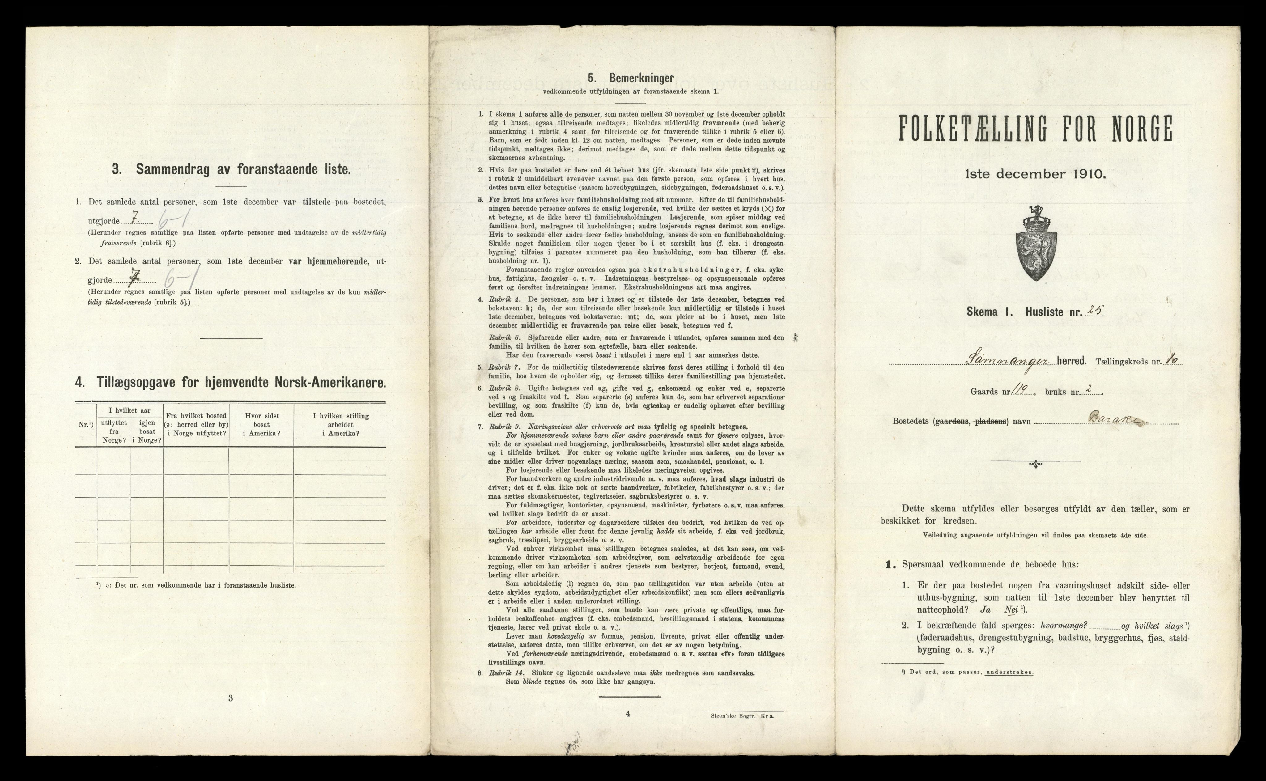 RA, Folketelling 1910 for 1242 Samnanger herred, 1910, s. 731