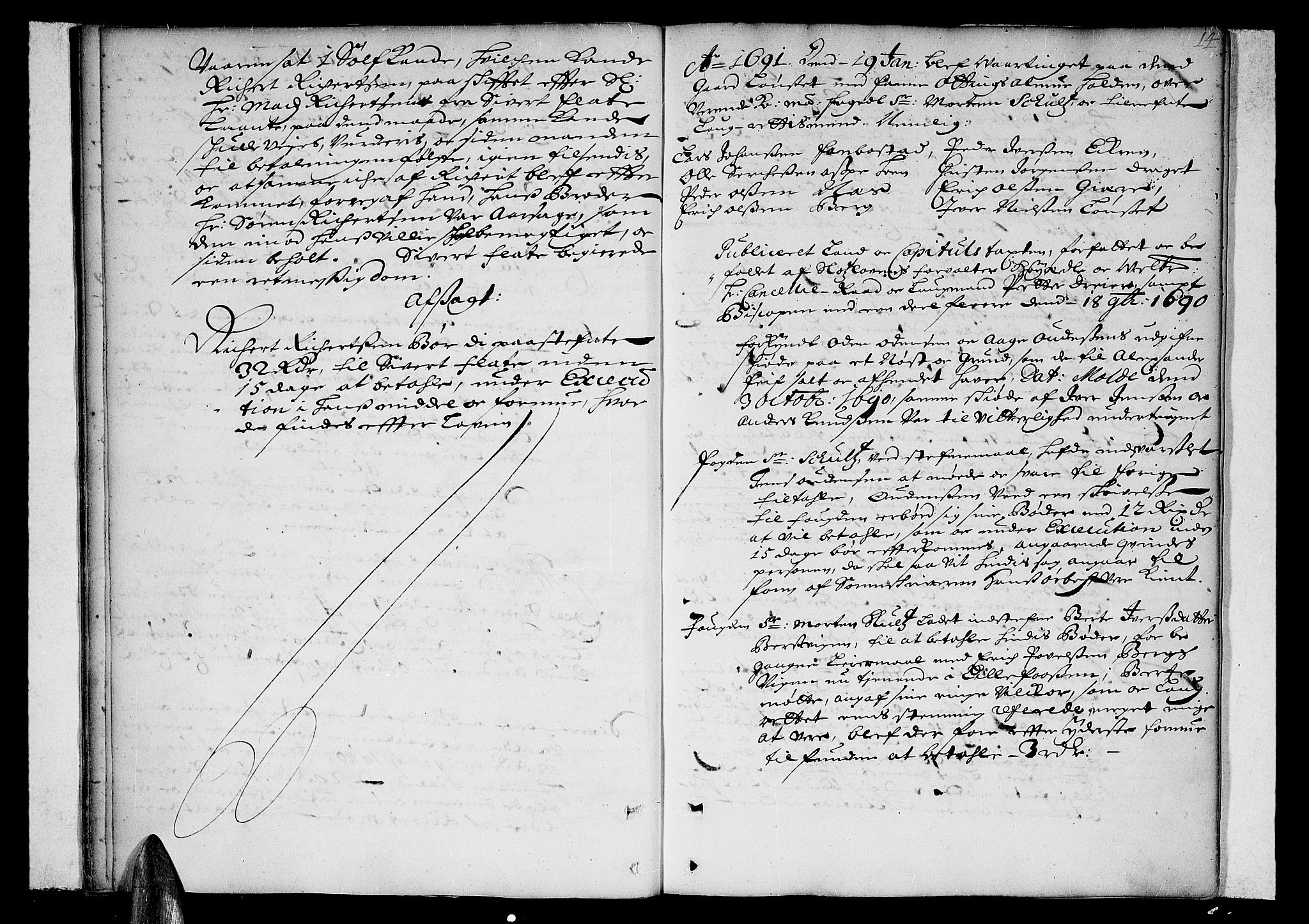 Romsdal sorenskriveri, SAT/A-4149/1/1/1A/L0002: Tingbok, 1690-1693, s. 13b-14a