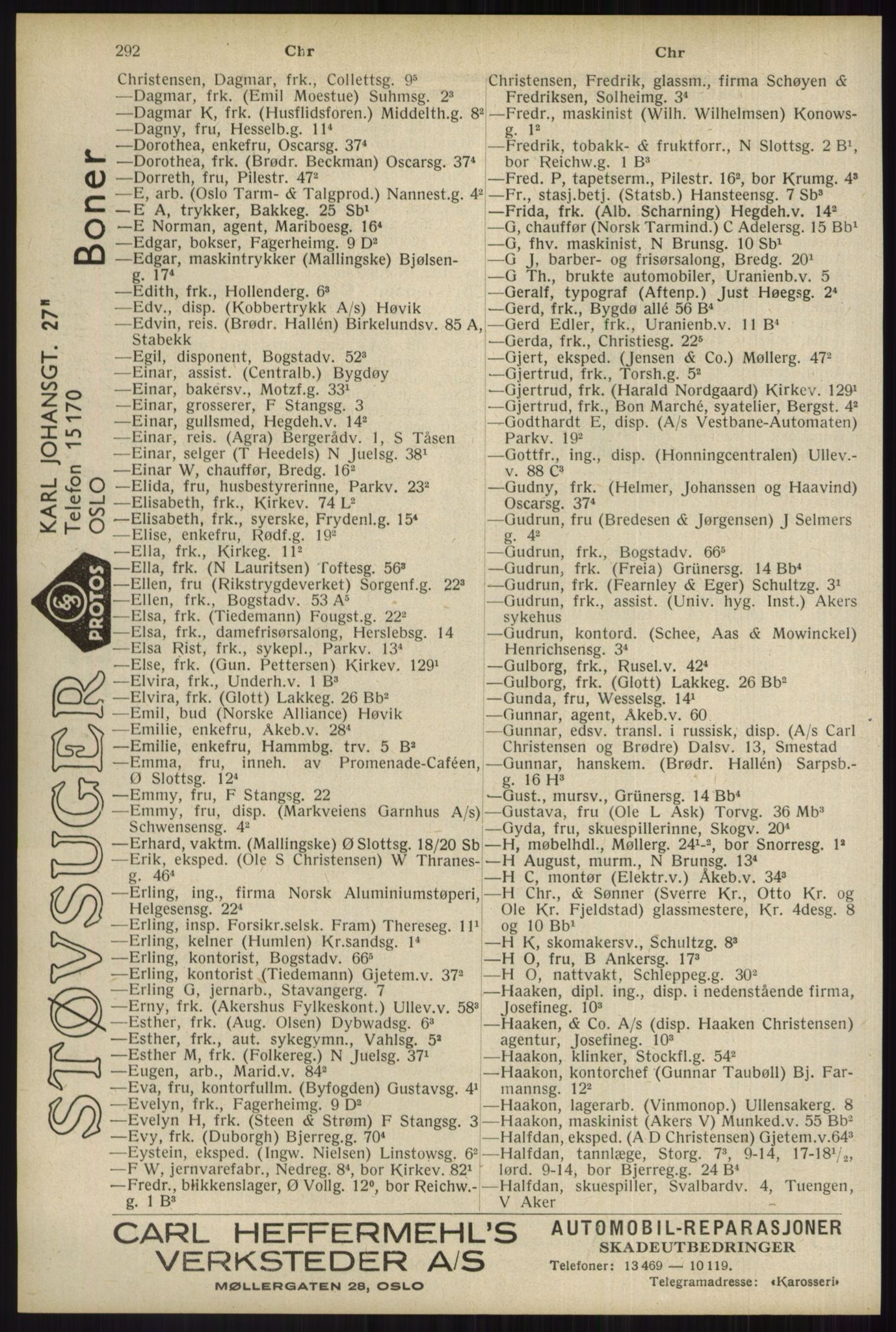 Kristiania/Oslo adressebok, PUBL/-, 1934, s. 292