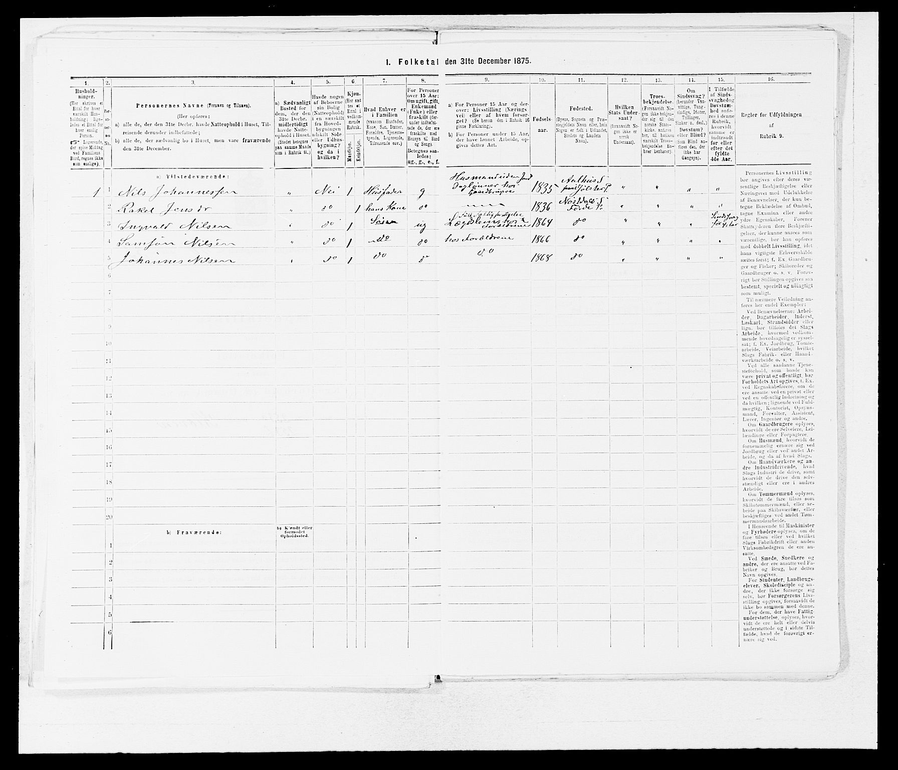 SAB, Folketelling 1875 for 1432P Førde prestegjeld, 1875, s. 1228