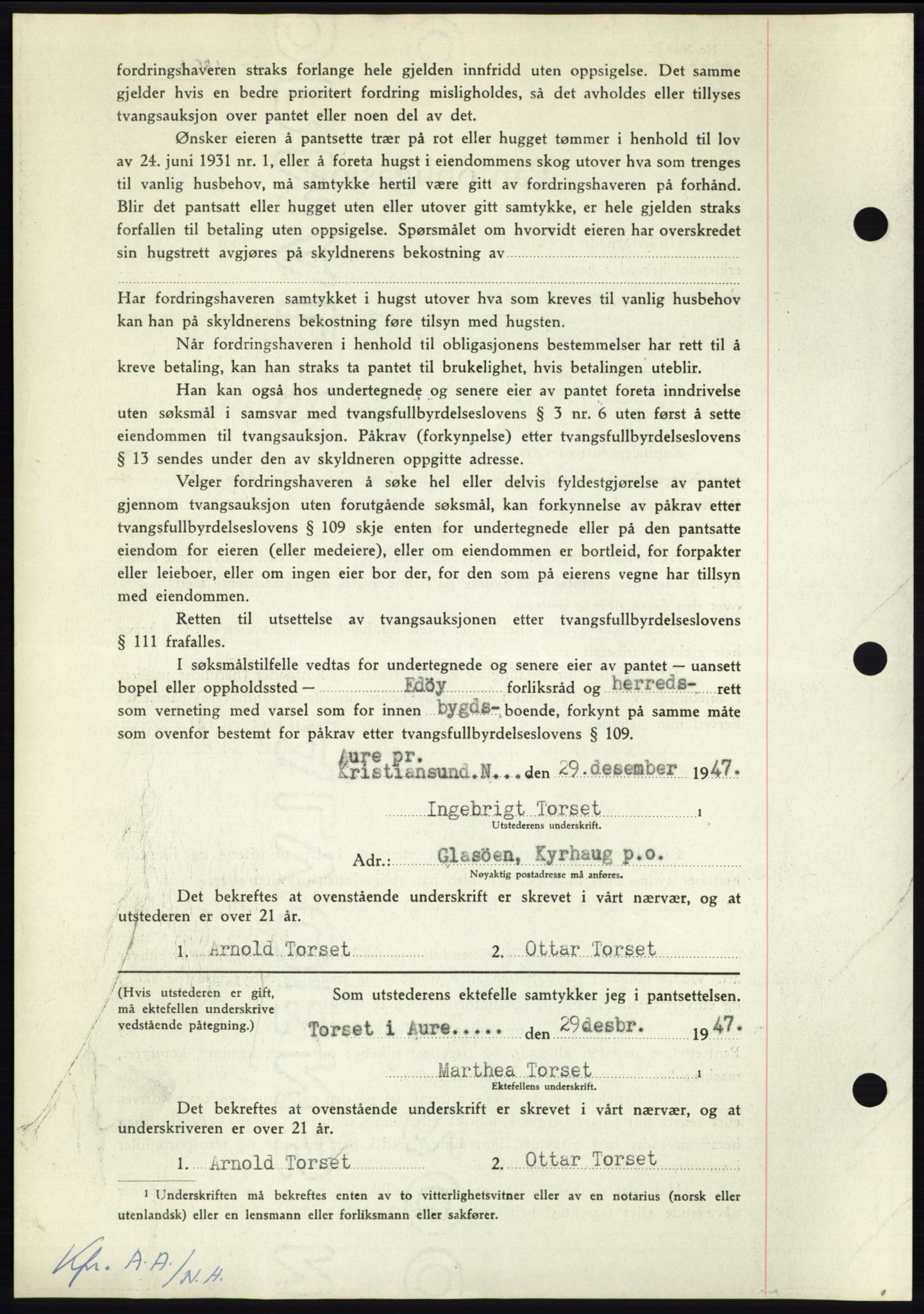 Nordmøre sorenskriveri, AV/SAT-A-4132/1/2/2Ca: Pantebok nr. B97, 1947-1948, Dagboknr: 145/1948