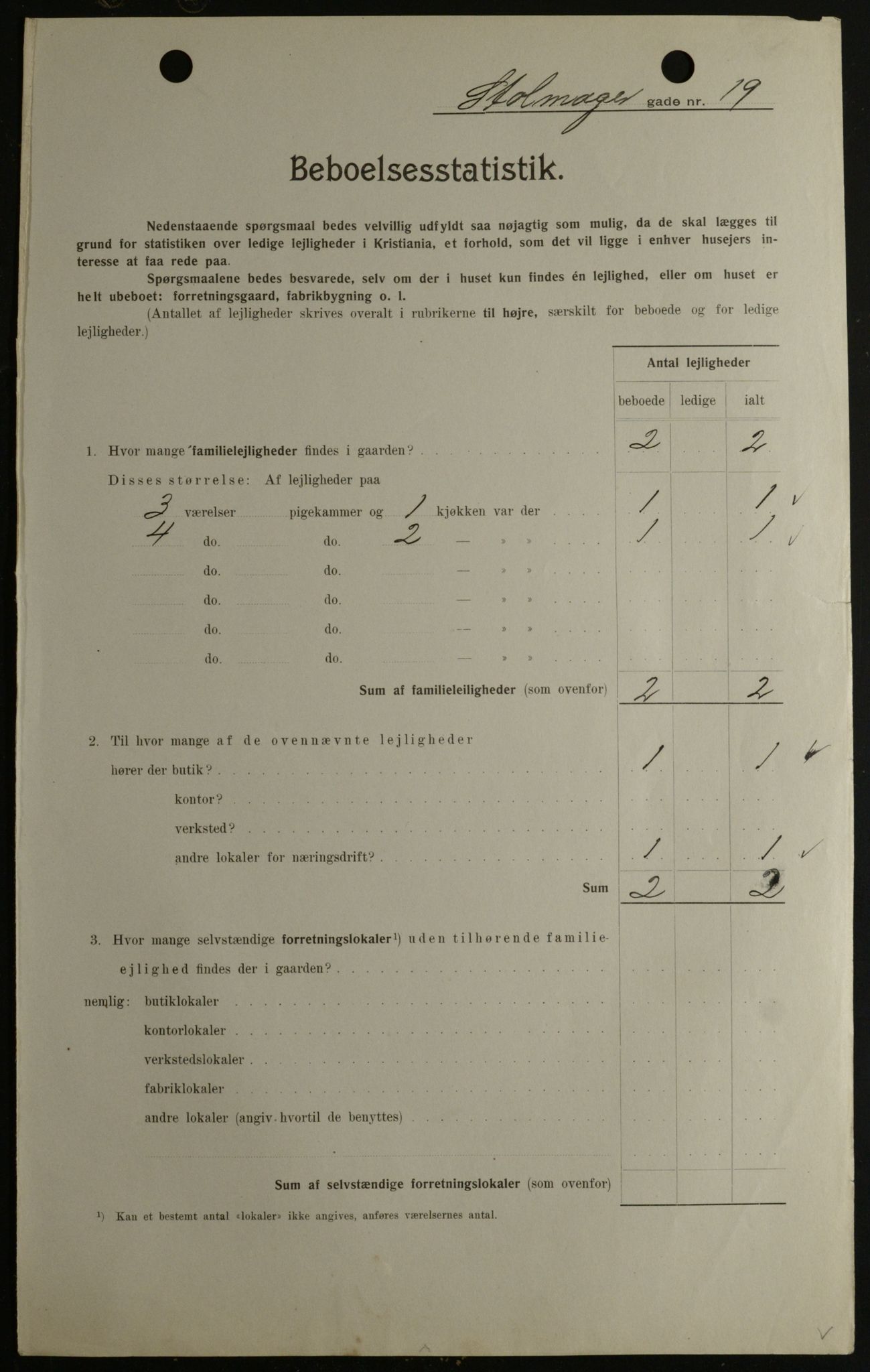 OBA, Kommunal folketelling 1.2.1908 for Kristiania kjøpstad, 1908, s. 92390