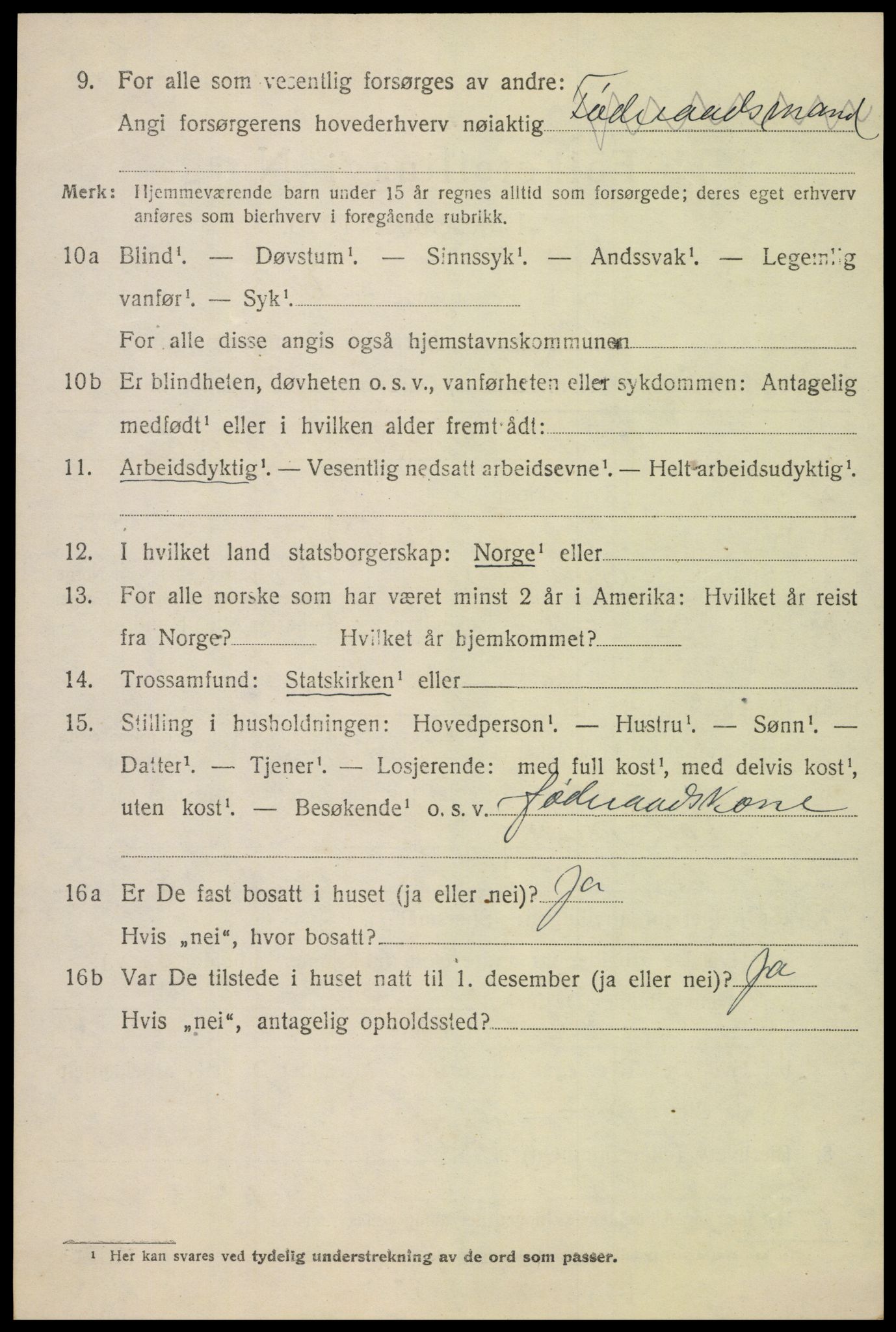 SAH, Folketelling 1920 for 0517 Sel herred, 1920, s. 4503