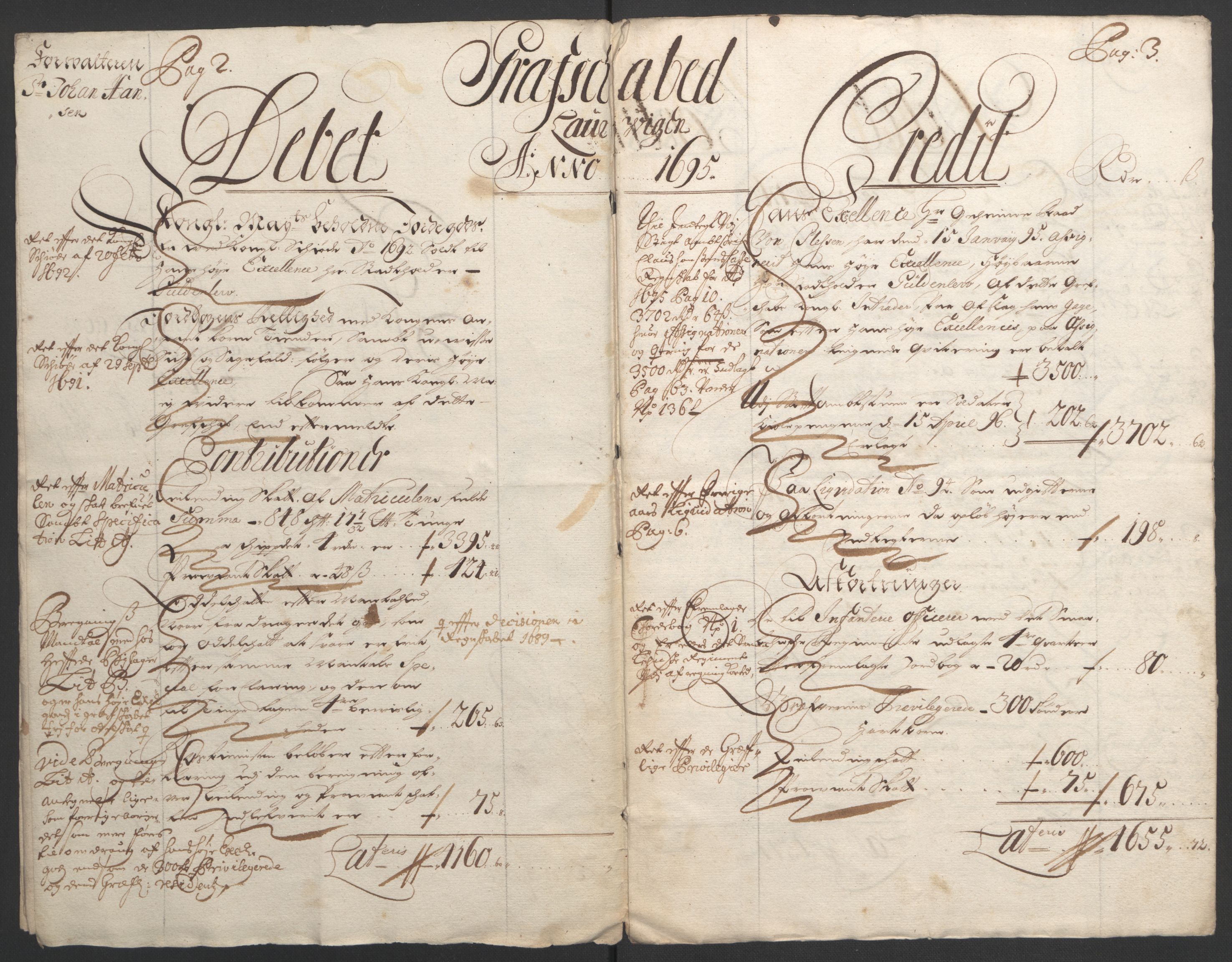 Rentekammeret inntil 1814, Reviderte regnskaper, Fogderegnskap, AV/RA-EA-4092/R33/L1974: Fogderegnskap Larvik grevskap, 1693-1695, s. 195
