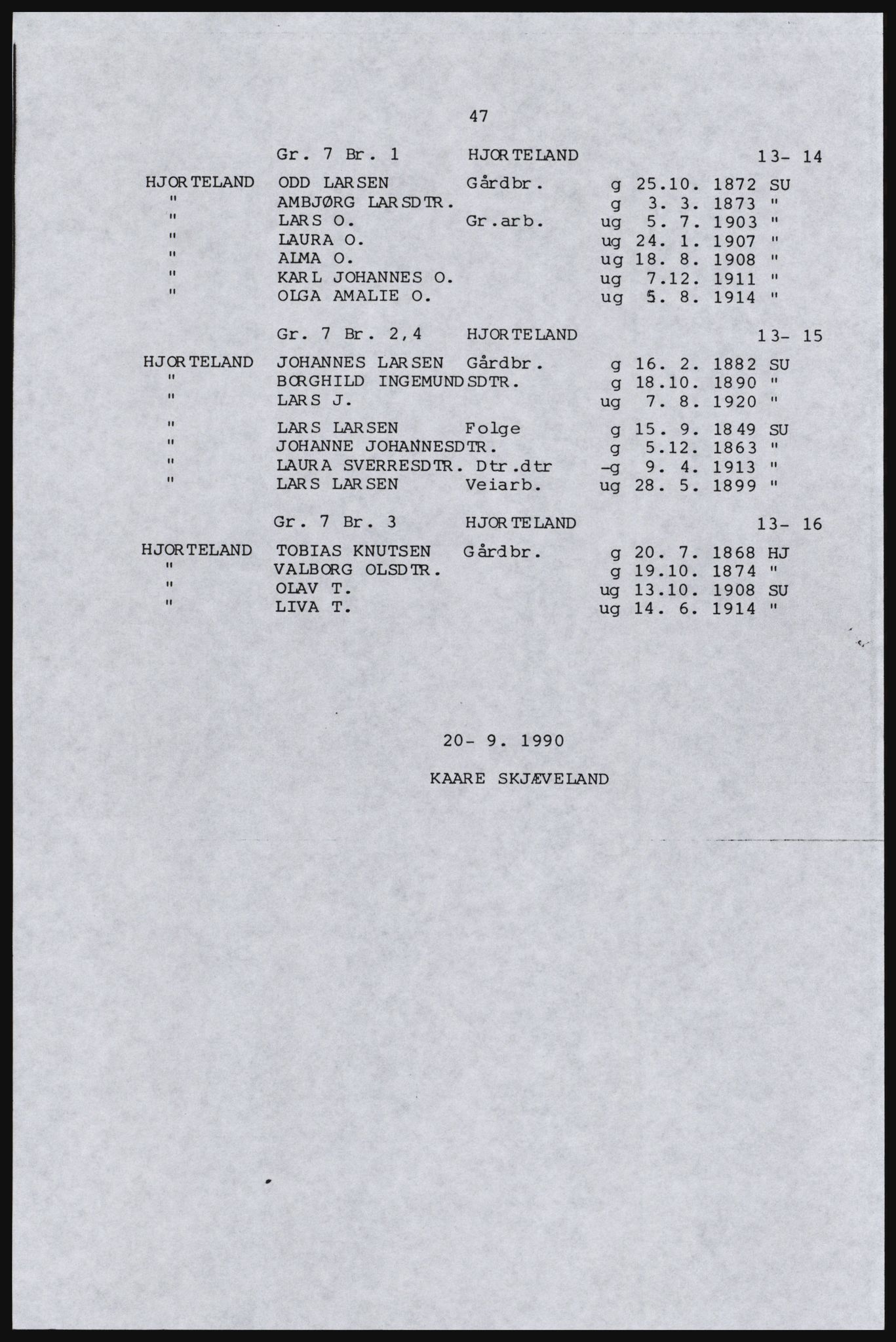 SAST, Avskrift av folketellingen 1920 for Indre Ryfylke, 1920, s. 279