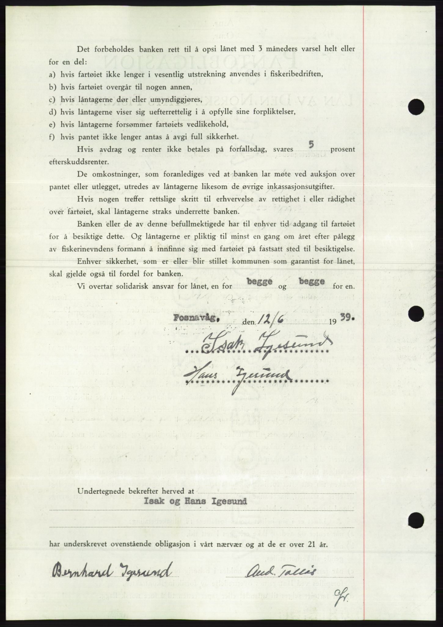 Søre Sunnmøre sorenskriveri, AV/SAT-A-4122/1/2/2C/L0068: Pantebok nr. 62, 1939-1939, Dagboknr: 965/1939