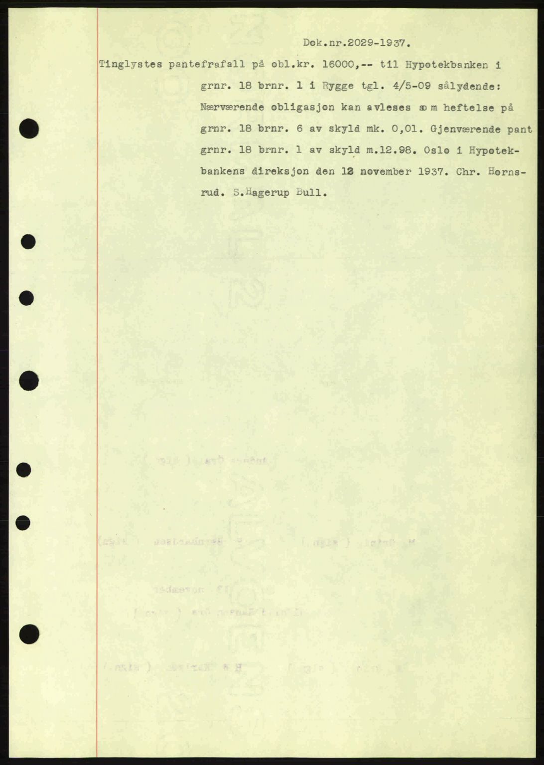 Moss sorenskriveri, SAO/A-10168: Pantebok nr. B4, 1937-1938, Dagboknr: 2029/1937
