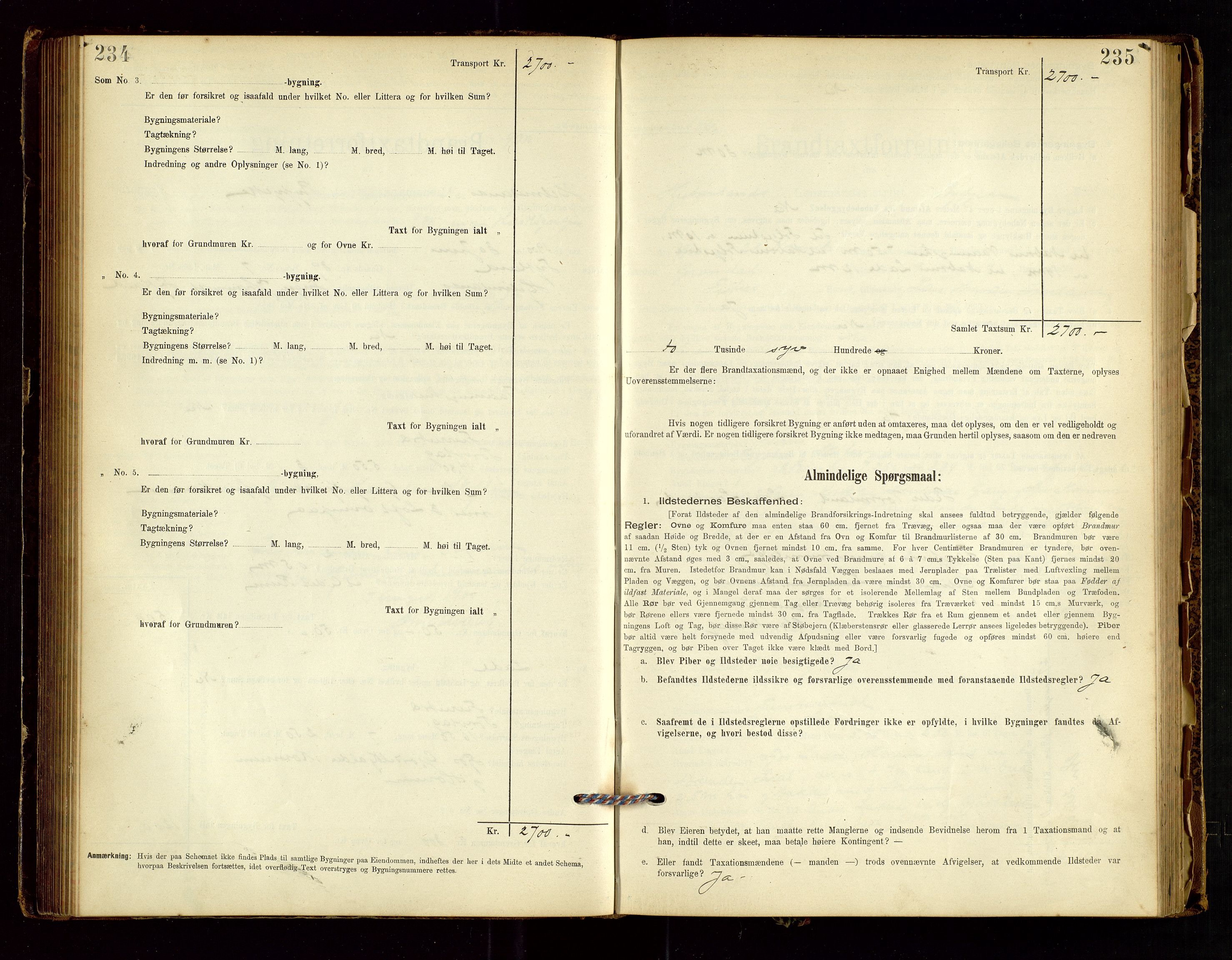 Hjelmeland lensmannskontor, AV/SAST-A-100439/Gob/L0001: "Brandtaxationsprotokol", 1895-1932, s. 234-235