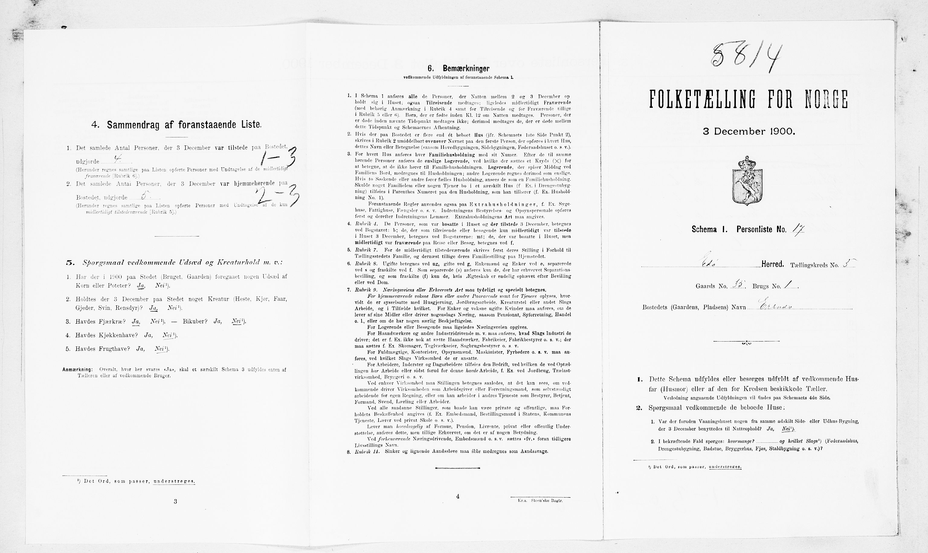 SAT, Folketelling 1900 for 1573 Edøy herred, 1900, s. 390