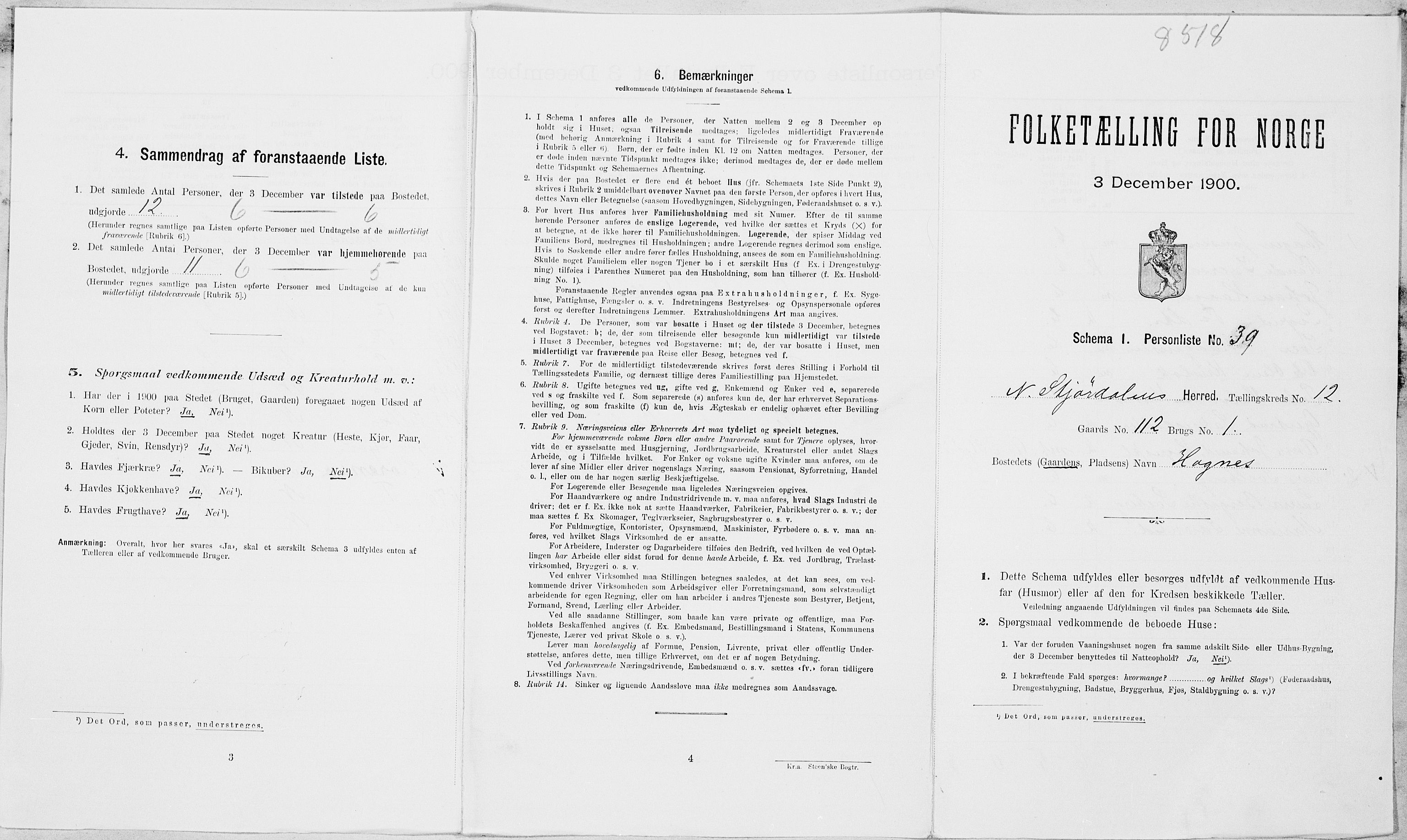 SAT, Folketelling 1900 for 1714 Nedre Stjørdal herred, 1900, s. 1547