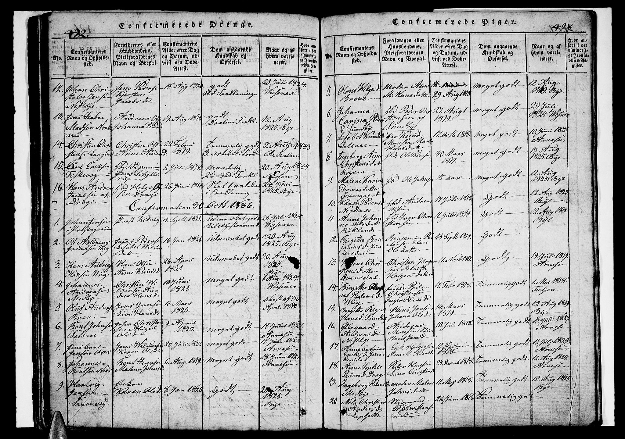 Ministerialprotokoller, klokkerbøker og fødselsregistre - Nordland, AV/SAT-A-1459/847/L0676: Klokkerbok nr. 847C04, 1821-1853, s. 492-493