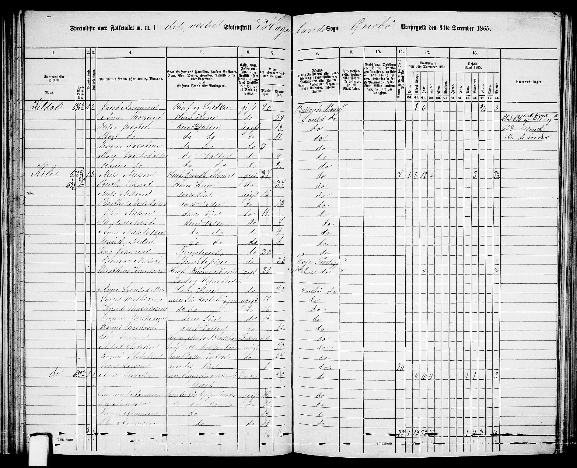 RA, Folketelling 1865 for 1016P Øvrebø prestegjeld, 1865, s. 59