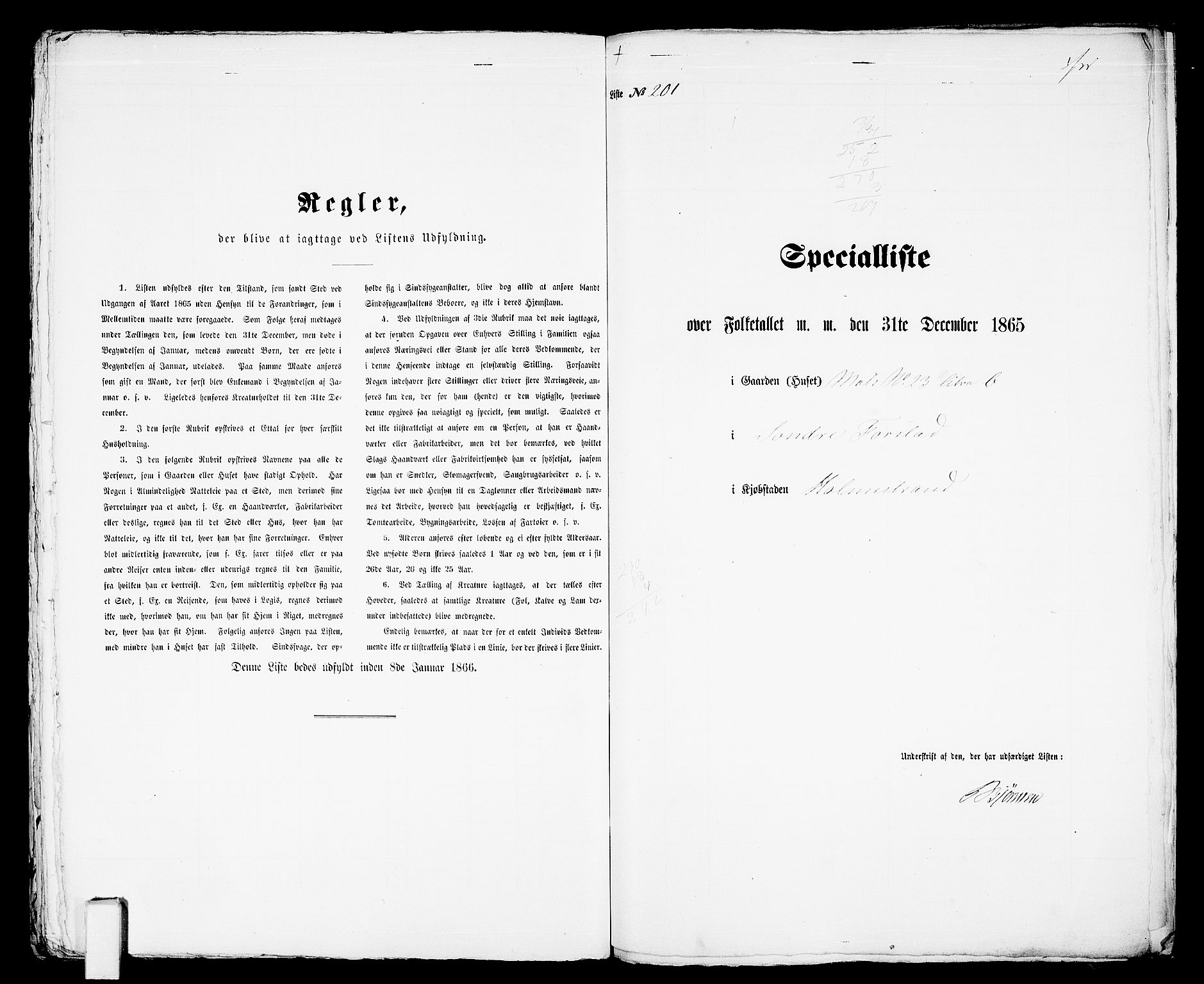 RA, Folketelling 1865 for 0702B Botne prestegjeld, Holmestrand kjøpstad, 1865, s. 411