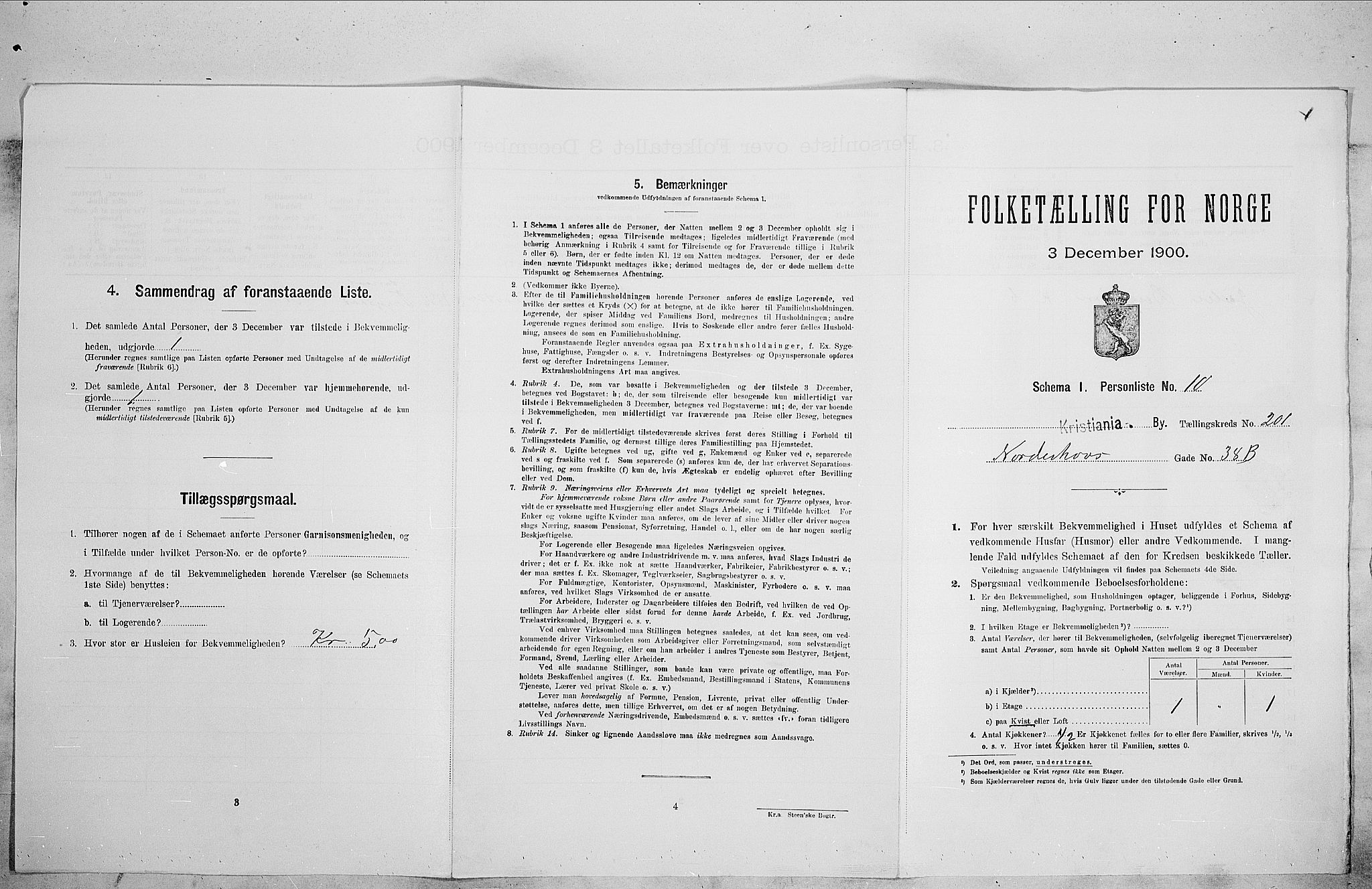 SAO, Folketelling 1900 for 0301 Kristiania kjøpstad, 1900, s. 65997