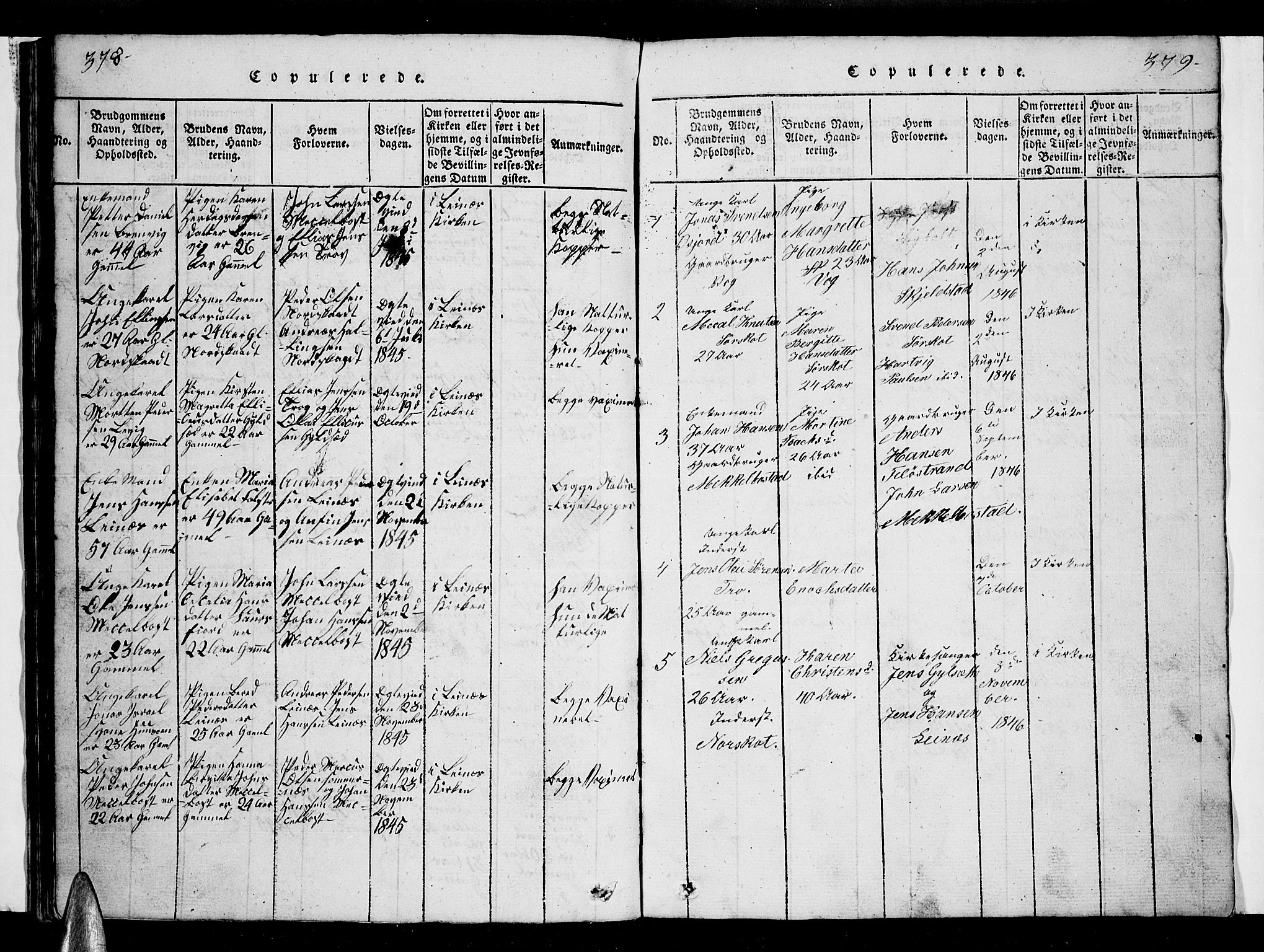 Ministerialprotokoller, klokkerbøker og fødselsregistre - Nordland, AV/SAT-A-1459/857/L0826: Klokkerbok nr. 857C01, 1821-1852, s. 378-379