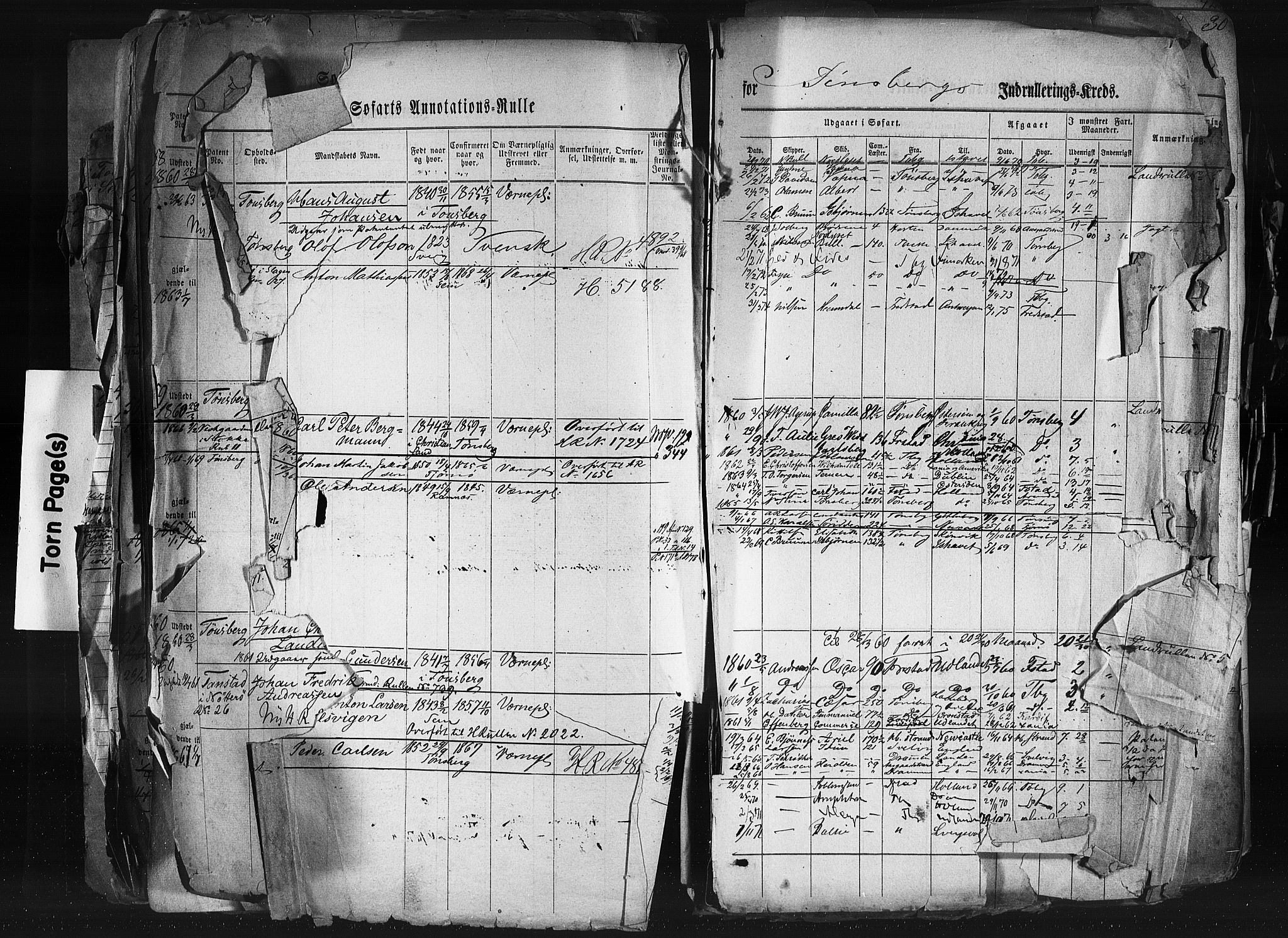 Tønsberg innrulleringskontor, AV/SAKO-A-786/F/Fb/L0001: Annotasjonsrulle Patent nr. 1-1724, 1860-1868, s. 26