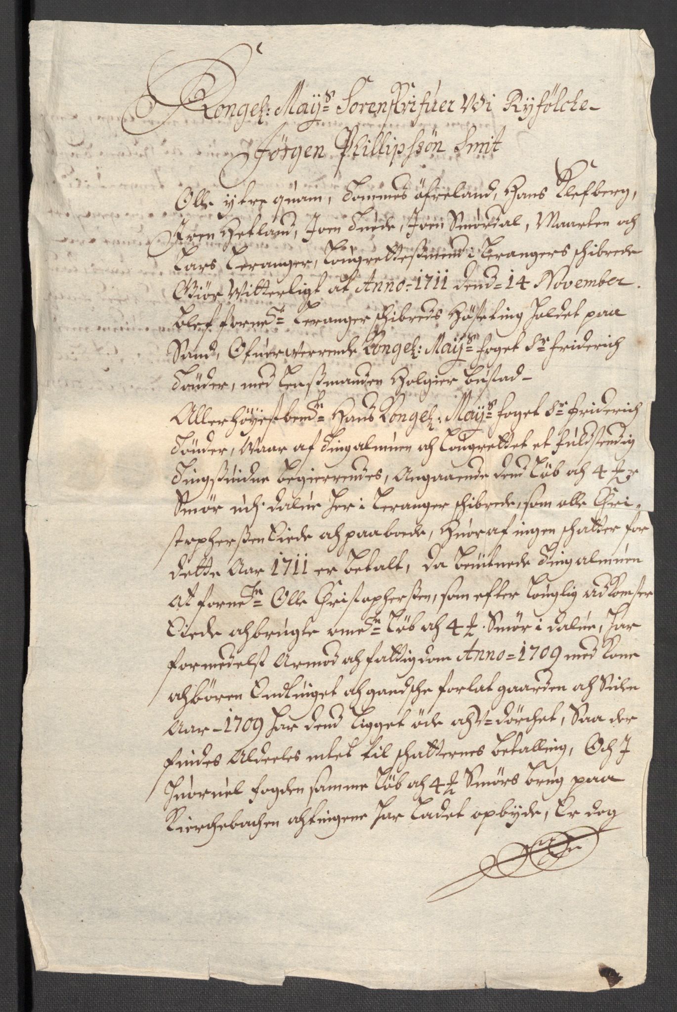 Rentekammeret inntil 1814, Reviderte regnskaper, Fogderegnskap, AV/RA-EA-4092/R47/L2864: Fogderegnskap Ryfylke, 1711, s. 81