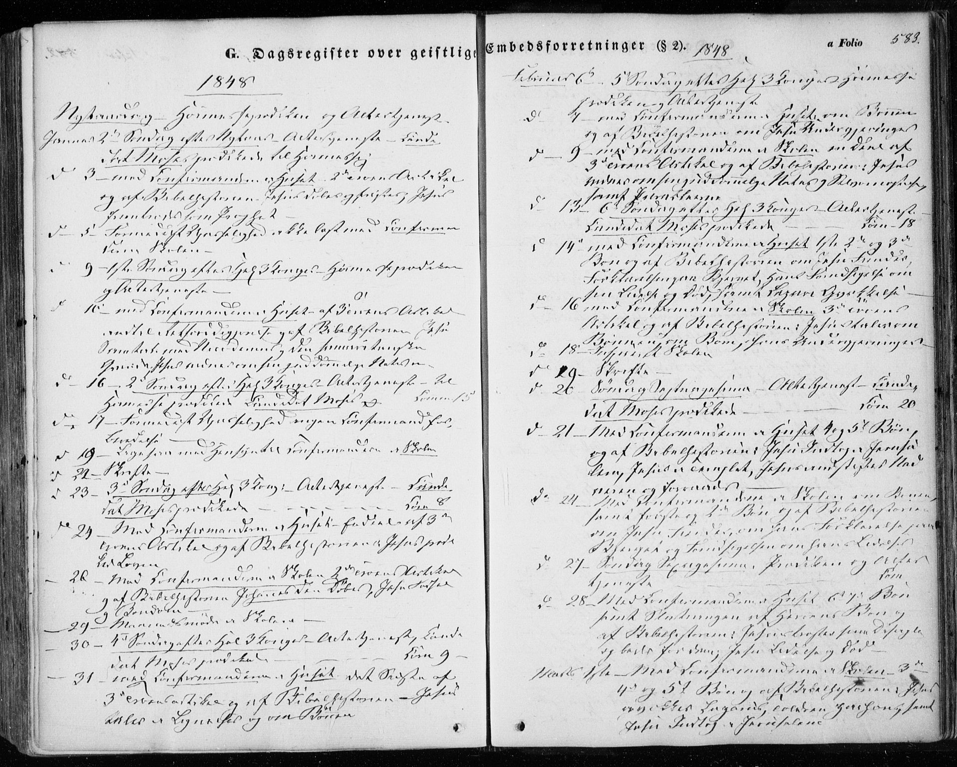 Ministerialprotokoller, klokkerbøker og fødselsregistre - Sør-Trøndelag, AV/SAT-A-1456/601/L0051: Ministerialbok nr. 601A19, 1848-1857, s. 583