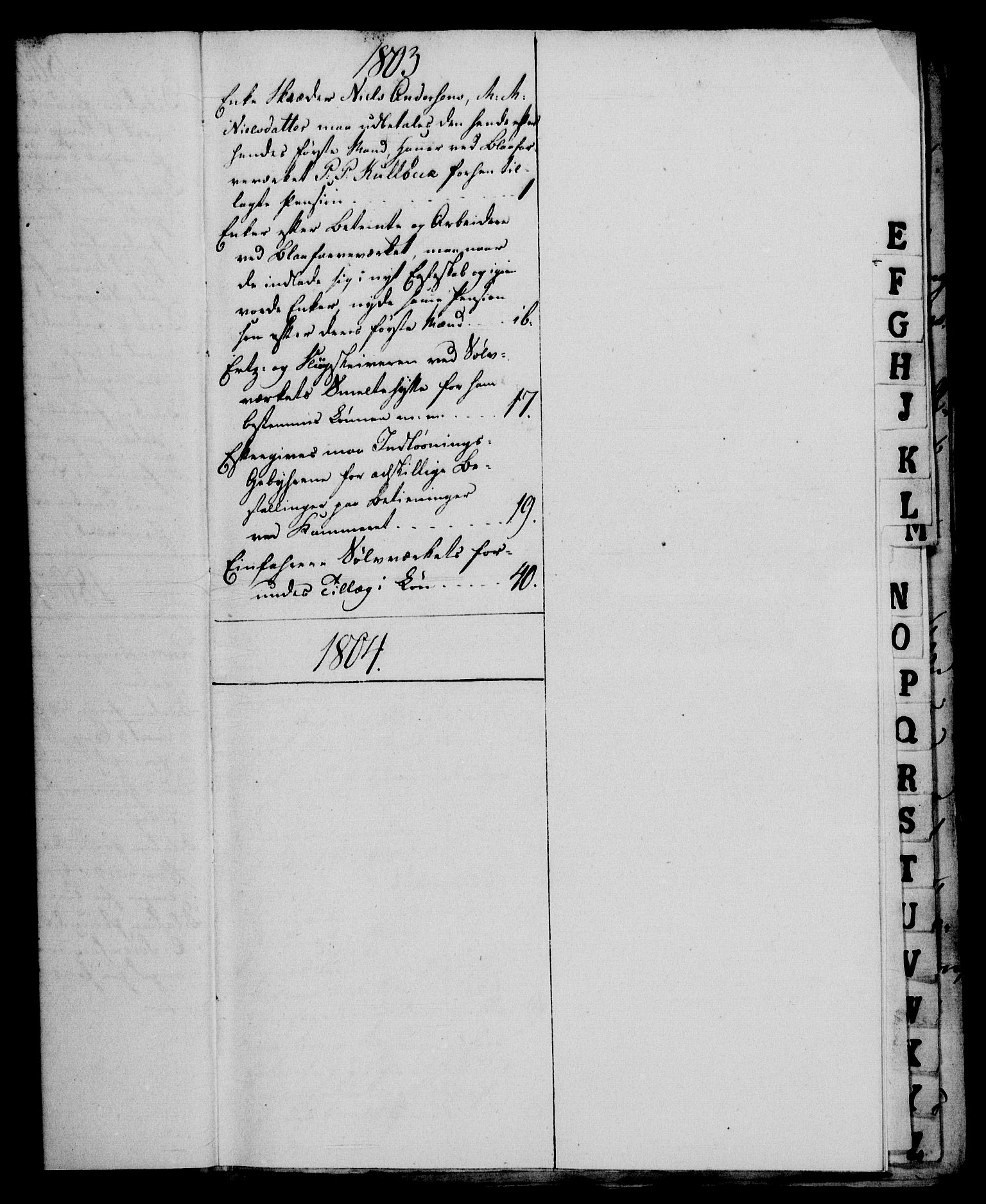 Rentekammeret, Renteskriverkontorene, AV/RA-EA-3115/M/Mf/Mfb/L0006: Relasjons- og resolusjonsprotokoll med register (merket RK 54.12), 1803-1804