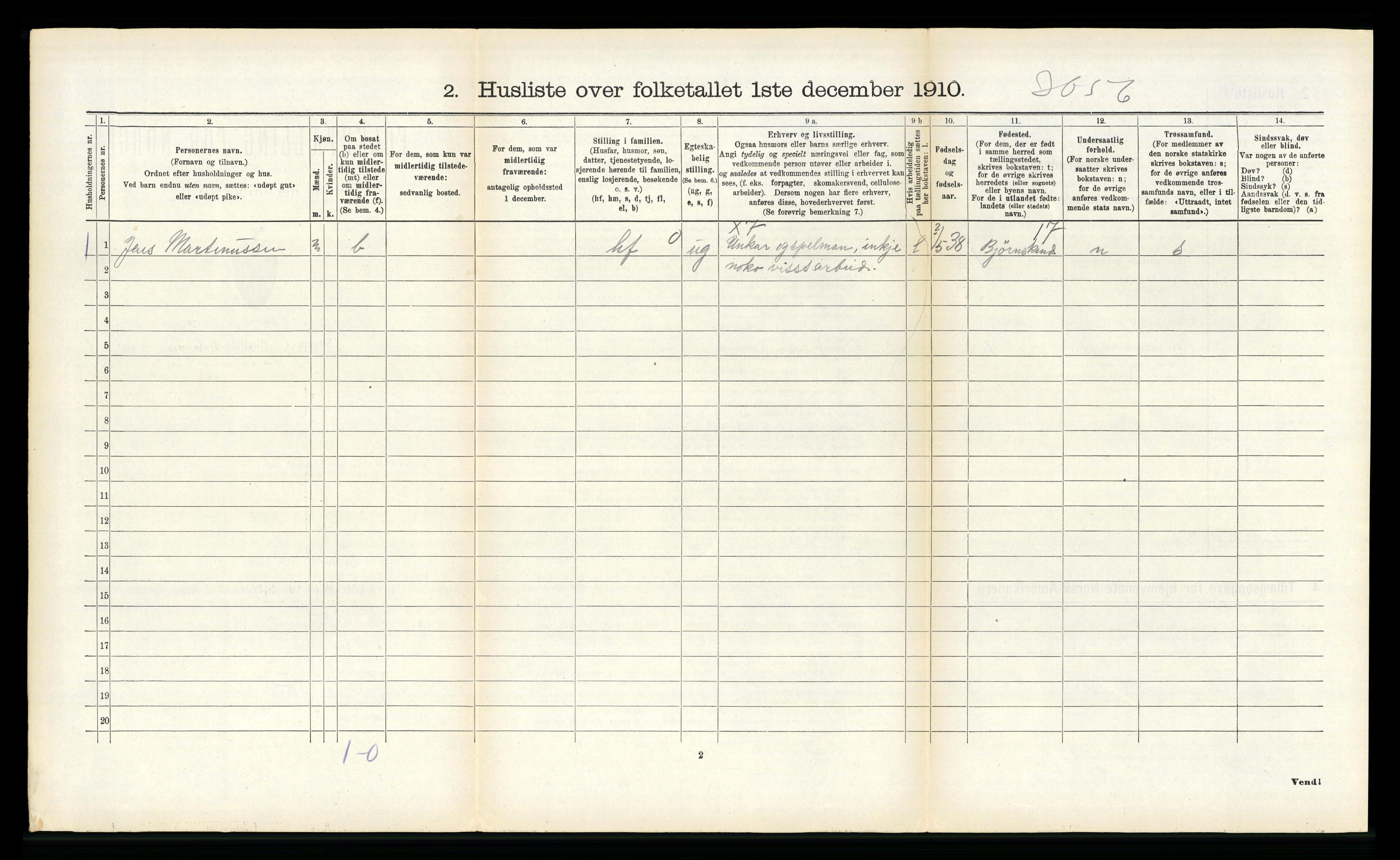 RA, Folketelling 1910 for 1872 Dverberg herred, 1910, s. 621