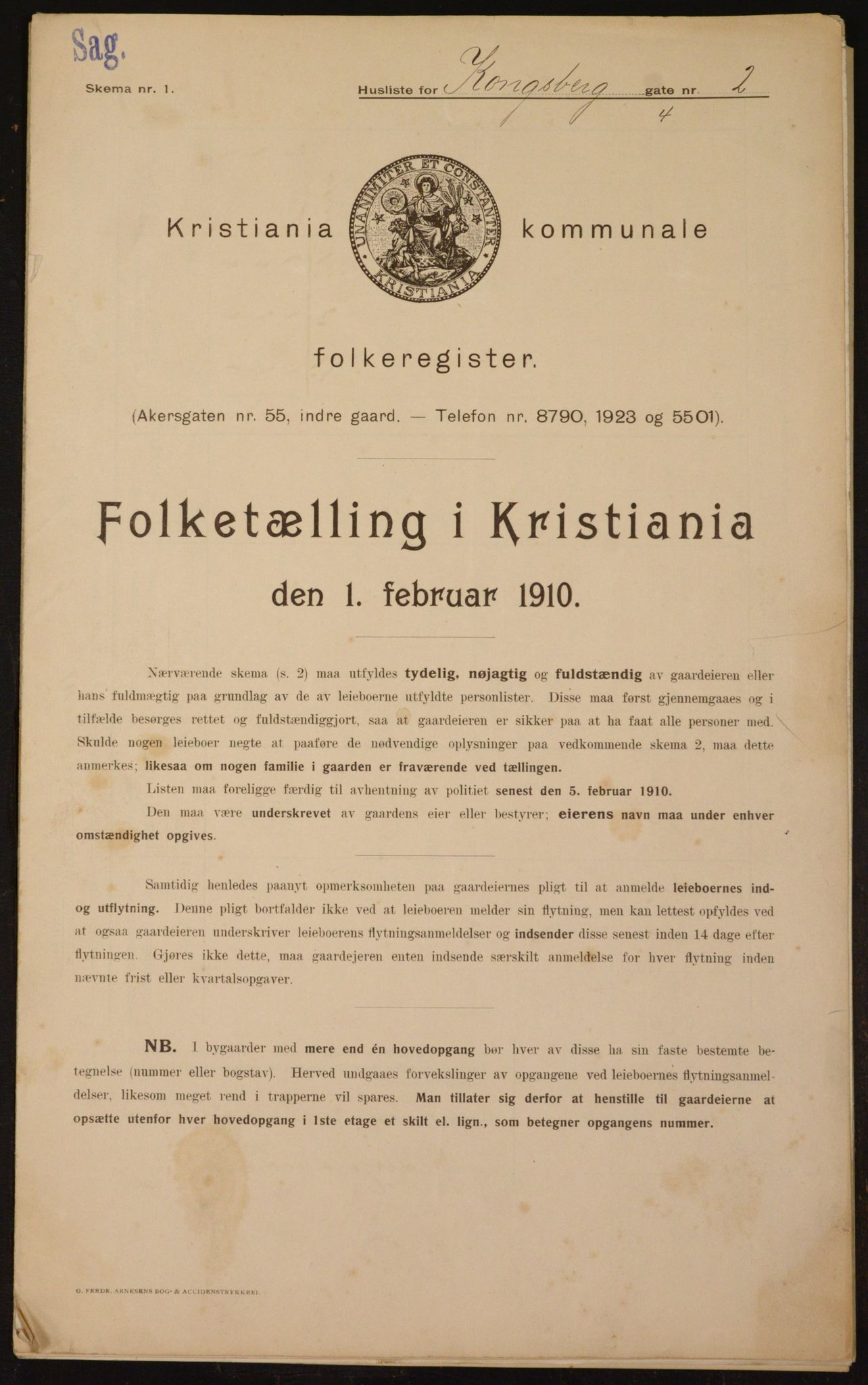 OBA, Kommunal folketelling 1.2.1910 for Kristiania, 1910, s. 51209