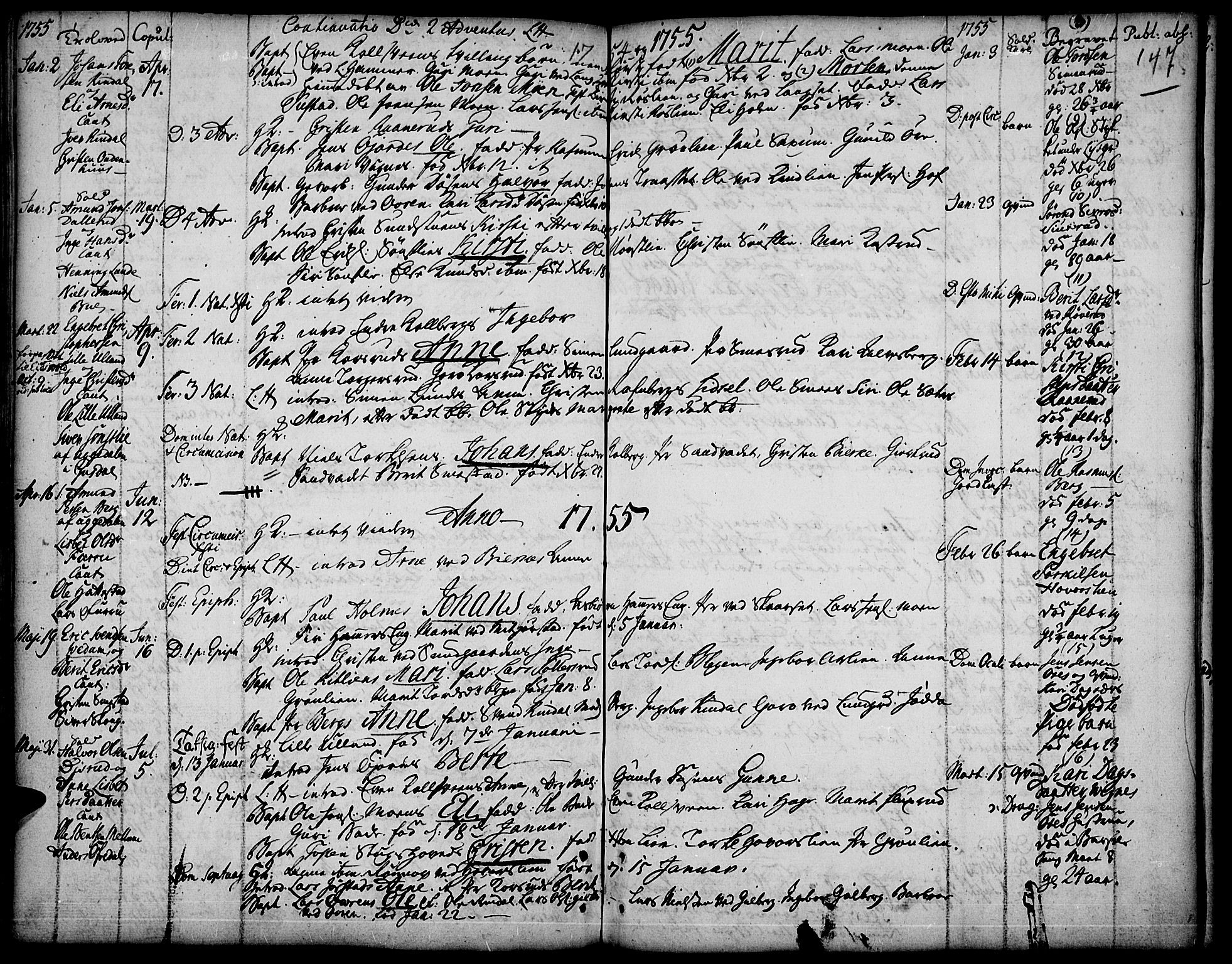 Fåberg prestekontor, AV/SAH-PREST-086/H/Ha/Haa/L0001: Ministerialbok nr. 1, 1727-1775, s. 147