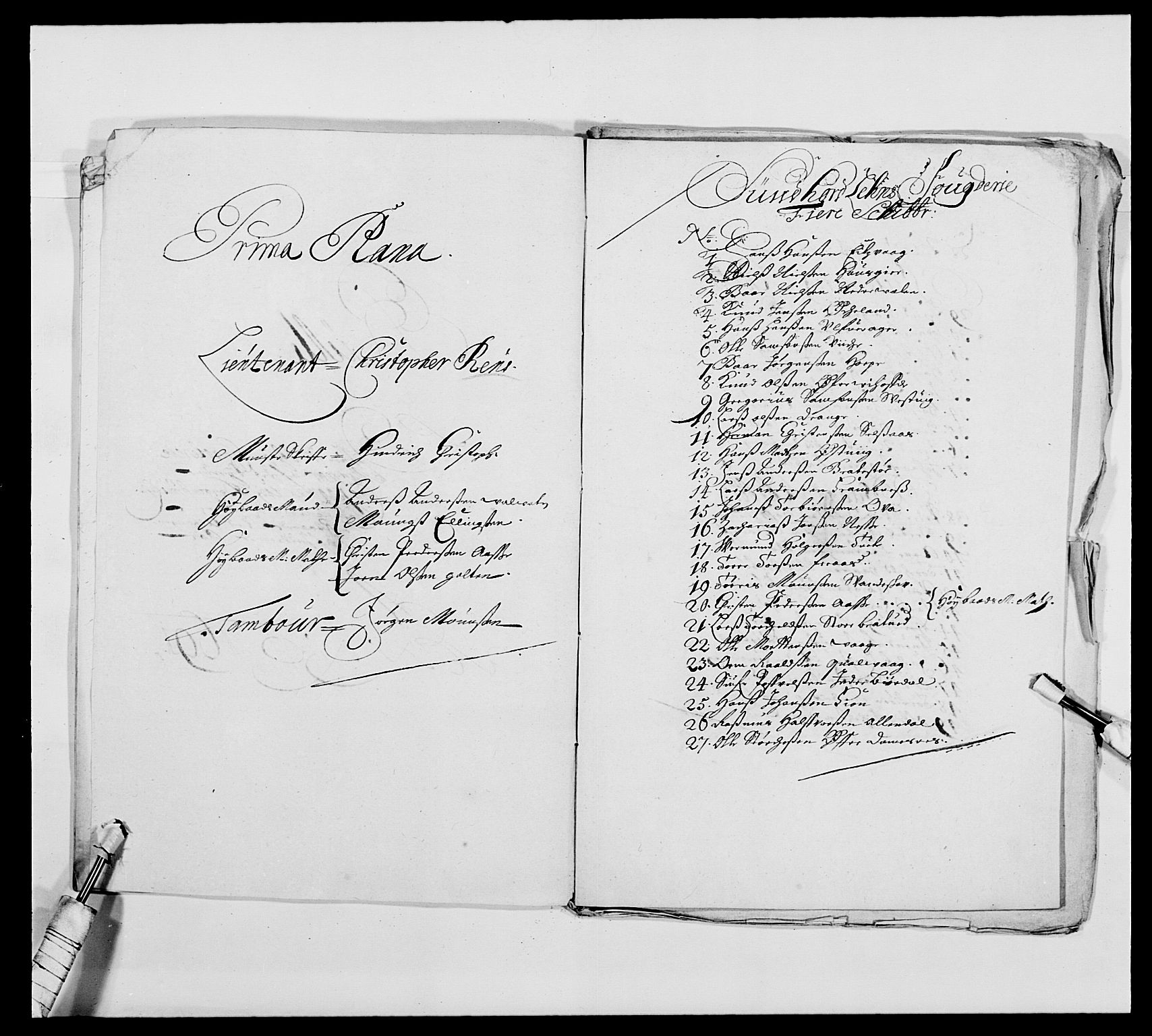 Kommanderende general (KG I) med Det norske krigsdirektorium, AV/RA-EA-5419/E/Ea/L0473: Marineregimentet, 1664-1701, s. 145