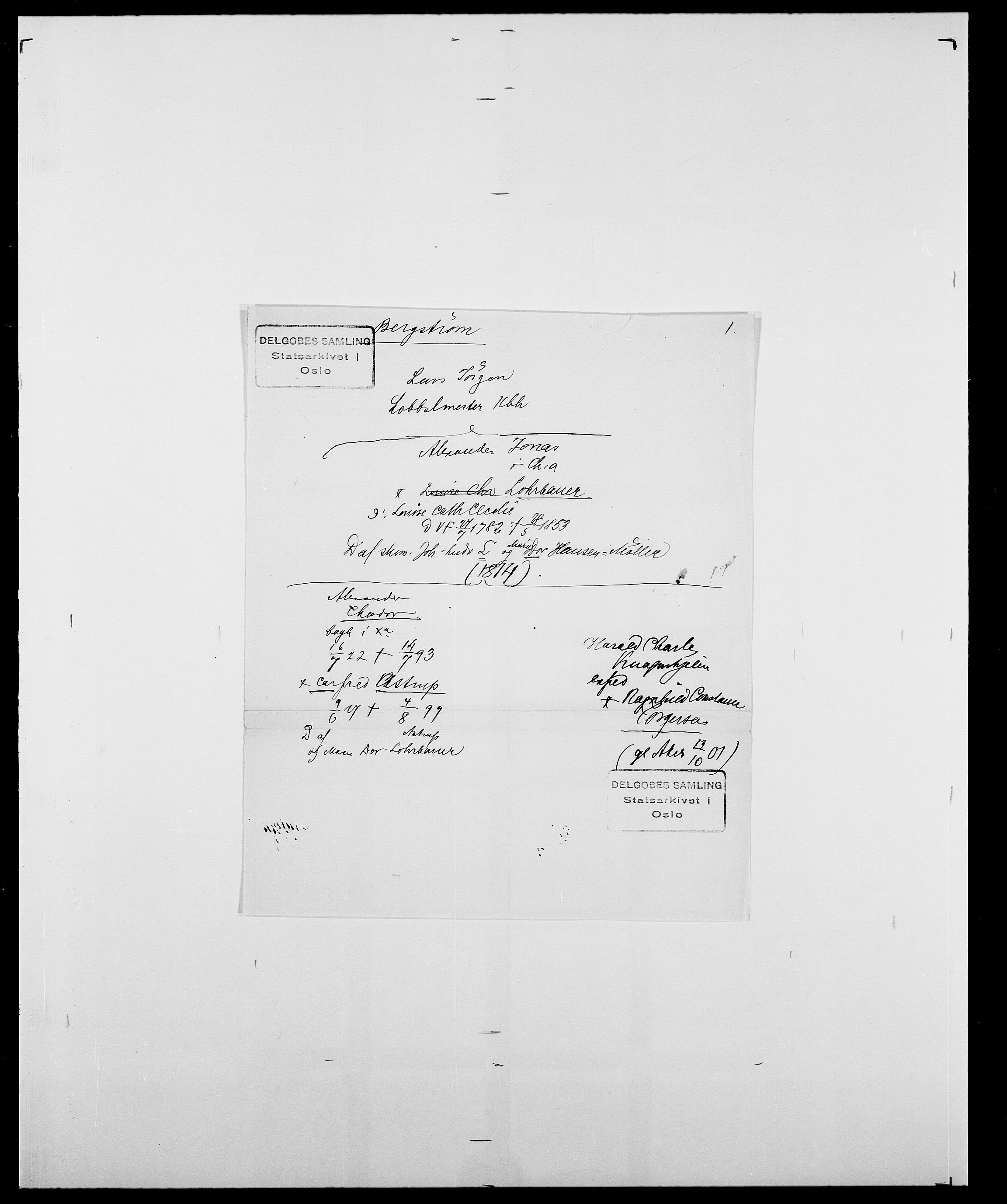 Delgobe, Charles Antoine - samling, AV/SAO-PAO-0038/D/Da/L0004: Bergendahl - Blære, s. 41