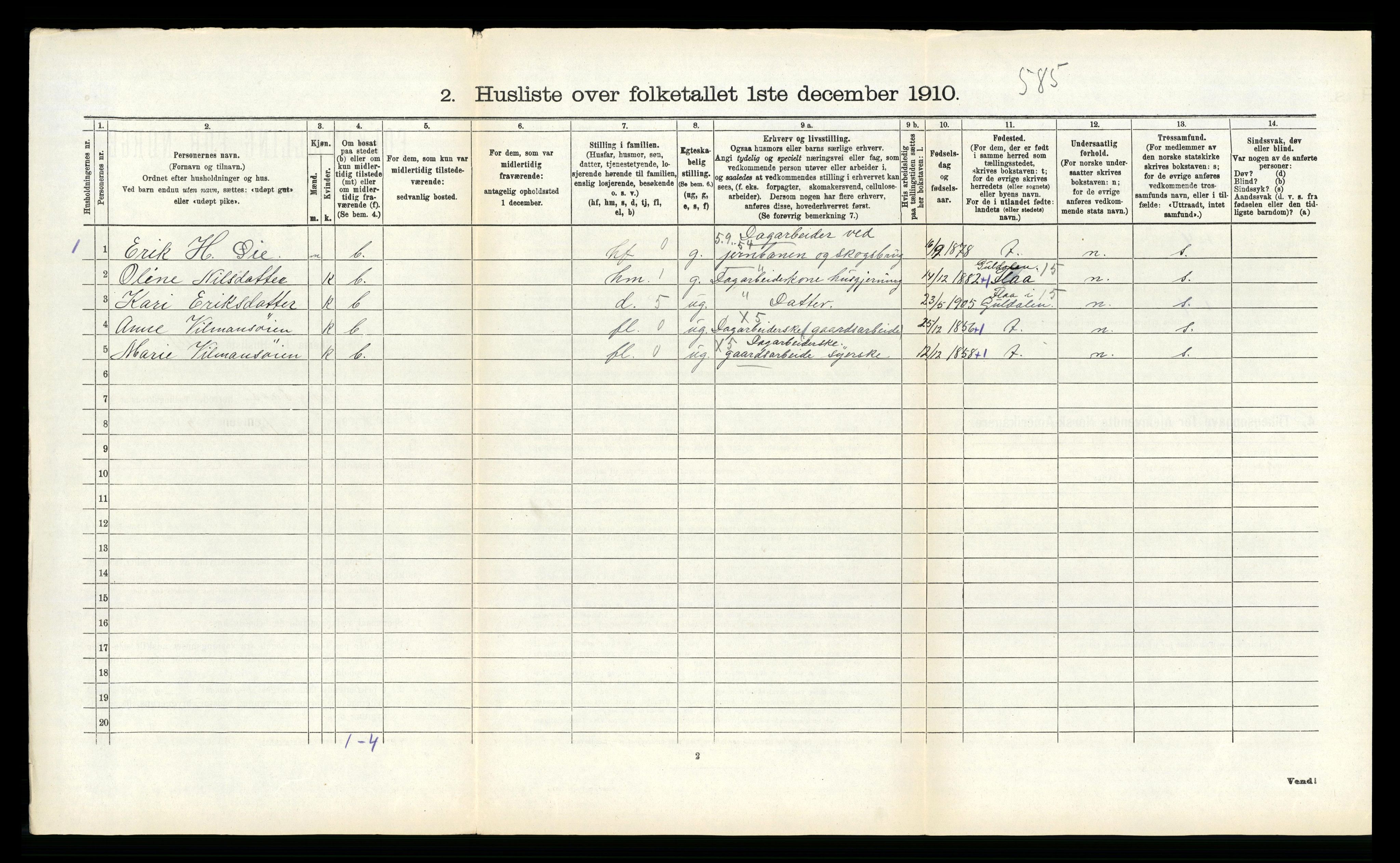 RA, Folketelling 1910 for 1646 Singsås herred, 1910, s. 223