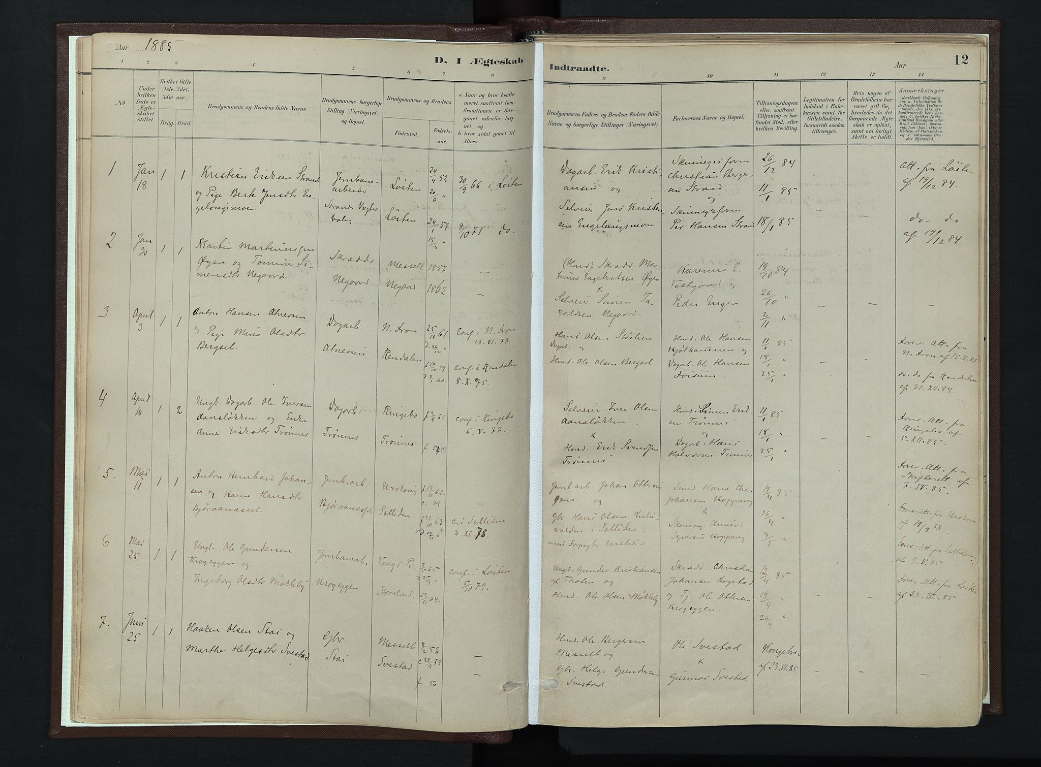 Stor-Elvdal prestekontor, AV/SAH-PREST-052/H/Ha/Haa/L0003: Ministerialbok nr. 3, 1882-1901, s. 12