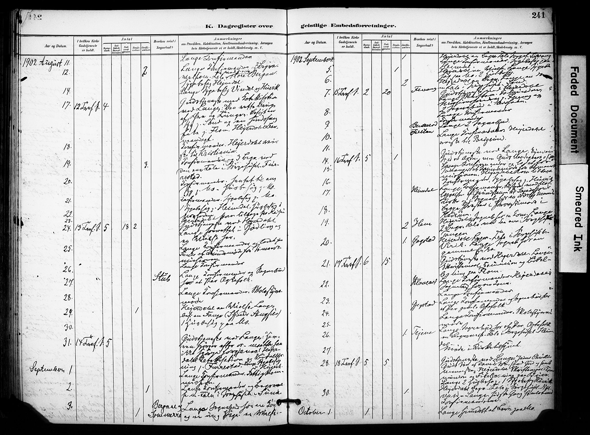 Sandar kirkebøker, AV/SAKO-A-243/F/Fa/L0015: Ministerialbok nr. 15, 1896-1907, s. 241