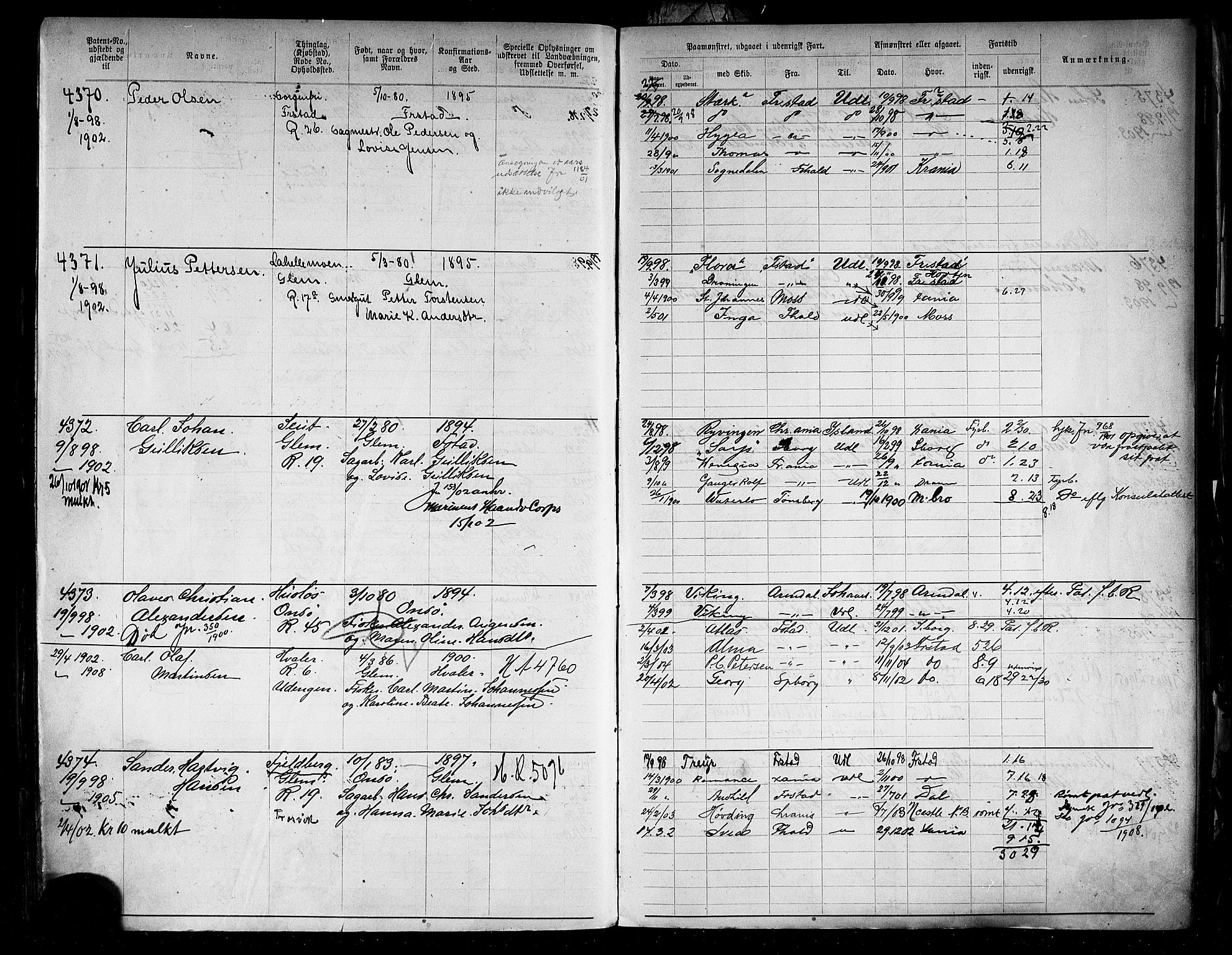 Fredrikstad mønstringskontor, AV/SAO-A-10569b/F/Fc/Fca/L0008: Annotasjonsrulle, 1898-1916, s. 80