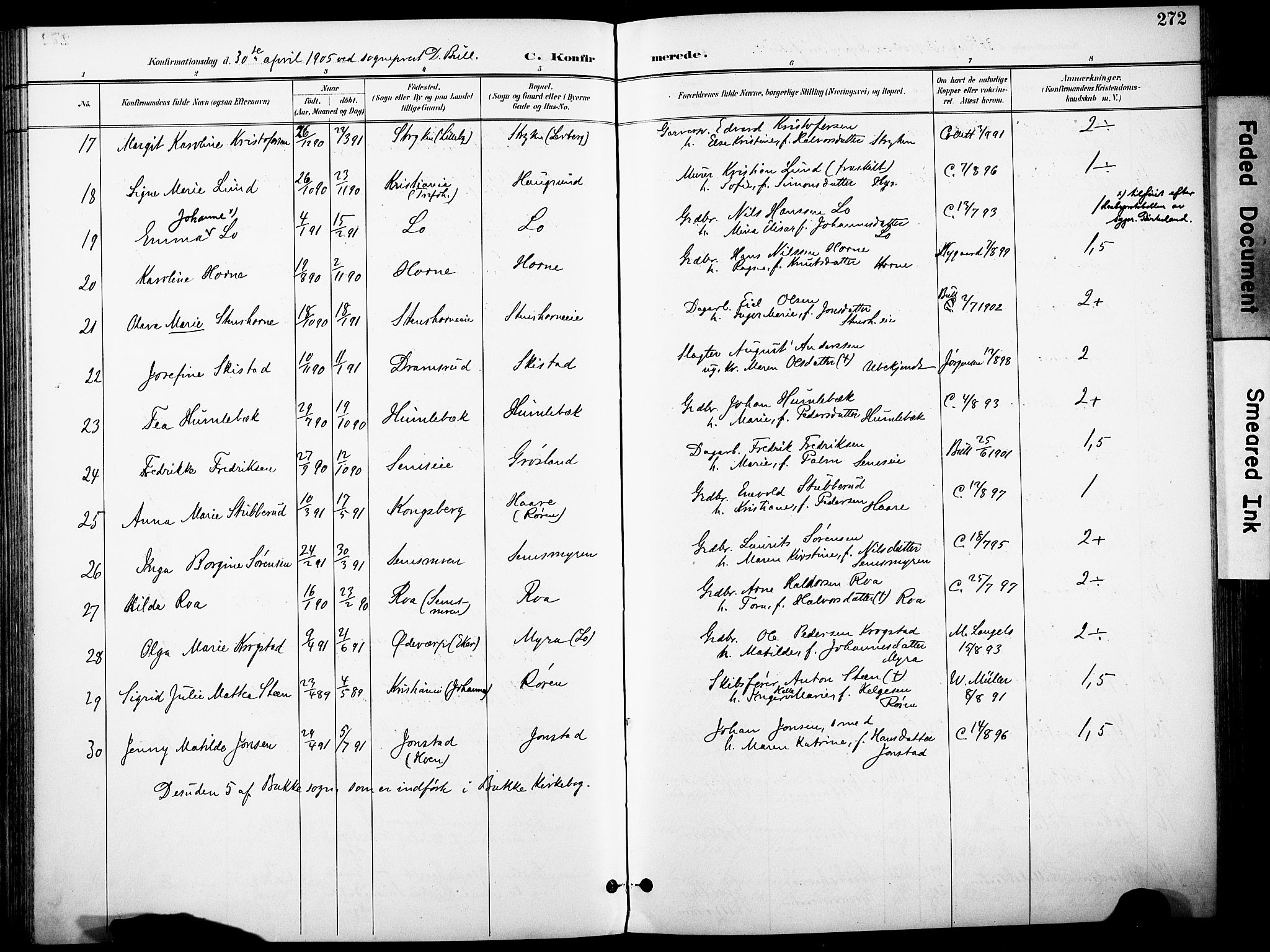 Eiker kirkebøker, AV/SAKO-A-4/F/Fb/L0003: Ministerialbok nr. II 3, 1896-1942, s. 272