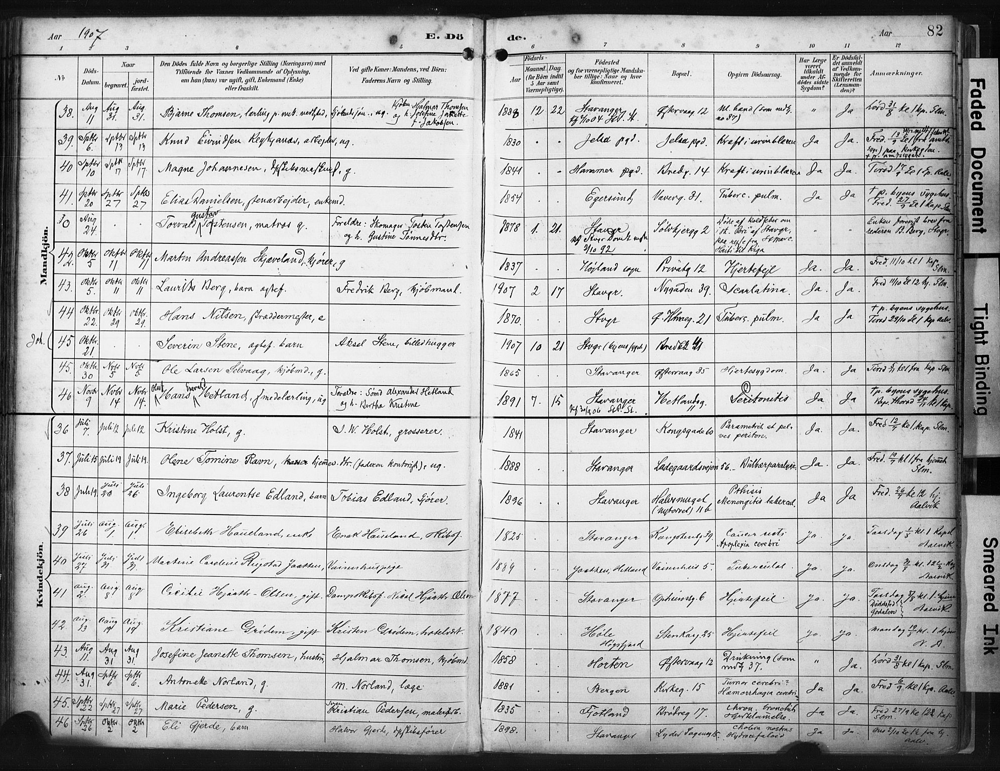 St. Petri sokneprestkontor, AV/SAST-A-101813/001/30/30BA/L0022: Ministerialbok nr. A 22, 1895-1919, s. 82