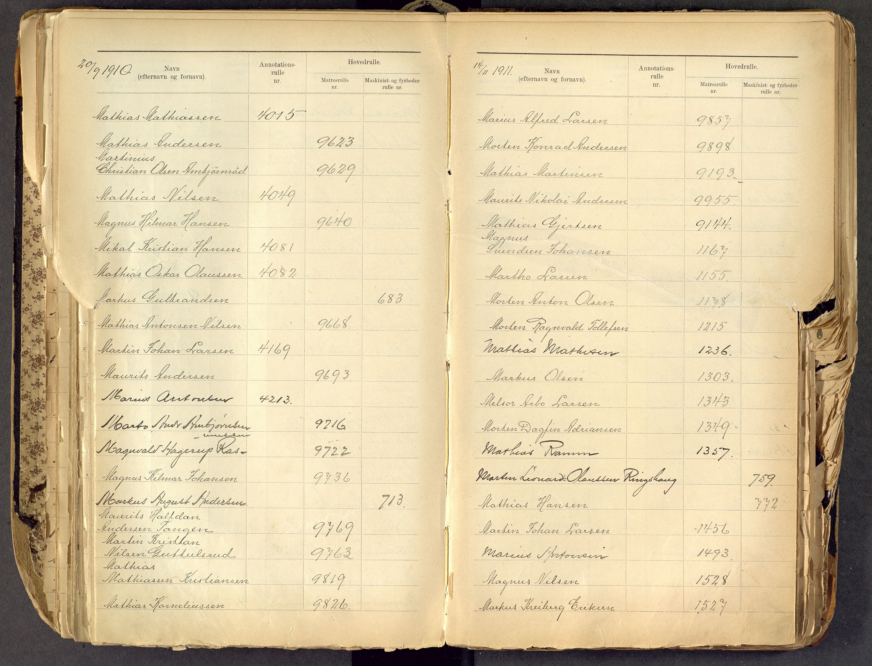 Tønsberg innrulleringskontor, AV/SAKO-A-786/G/Ga/L0002: Register til annotasjons- og hovedrulle, 1907-1933, s. 149