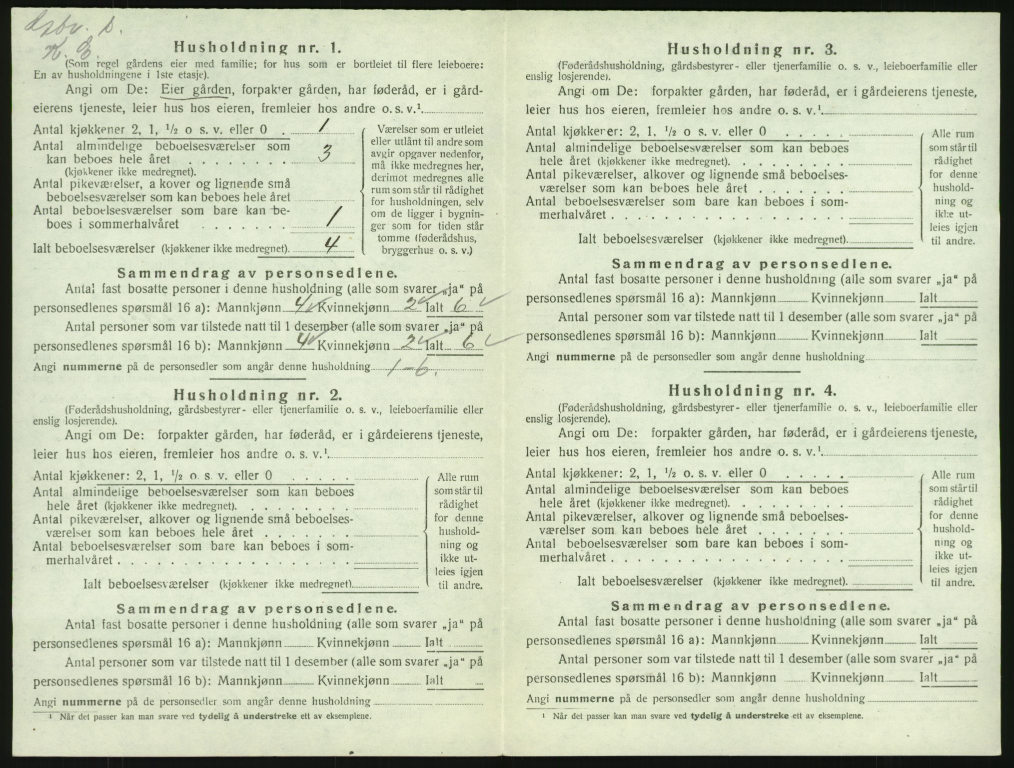 SAKO, Folketelling 1920 for 0725 Tjølling herred, 1920, s. 1156