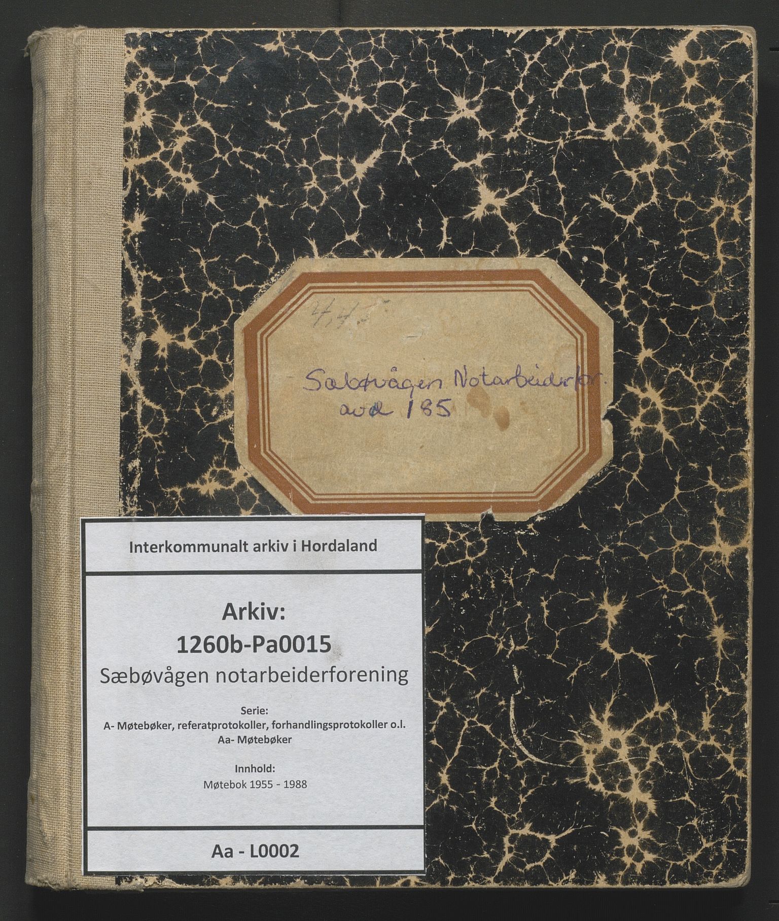 Sæbøvågen notarbeiderforening, IKAH/1260b-Pa0015/A/Aa/L0002: Møtebok, 1955-1988