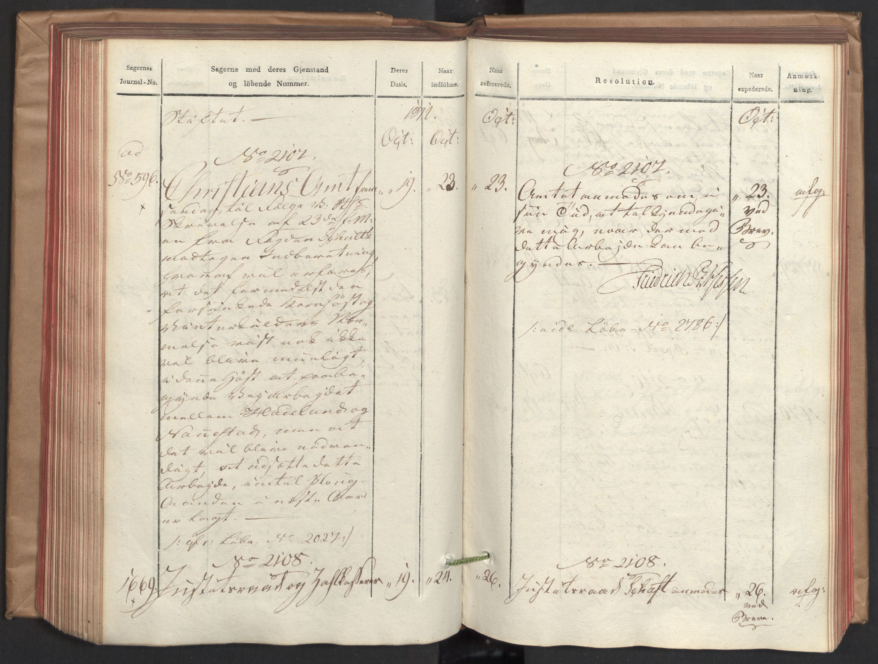 Stattholderembetet 1810-1814, 2. kontor (Kontor B), AV/RA-EA-5432/Ab/L0004: Referatprotokoll,  j.nr. 1449-1801,  l.nr. 1781-2289, 1812, s. 174