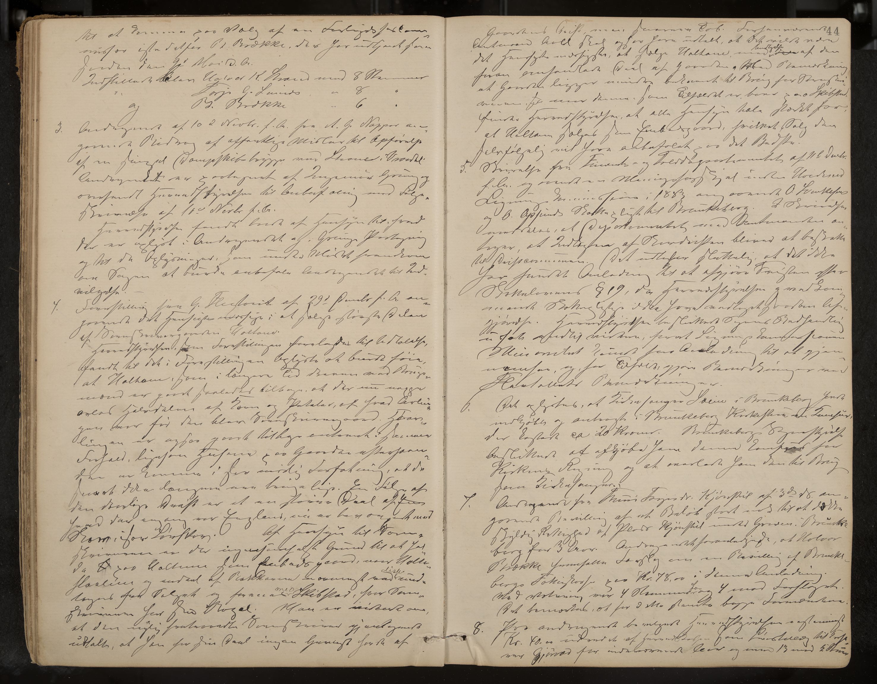 Kviteseid formannskap og sentraladministrasjon, IKAK/0829021/A/Aa/L0003: Møtebok, 1885-1896, s. 44