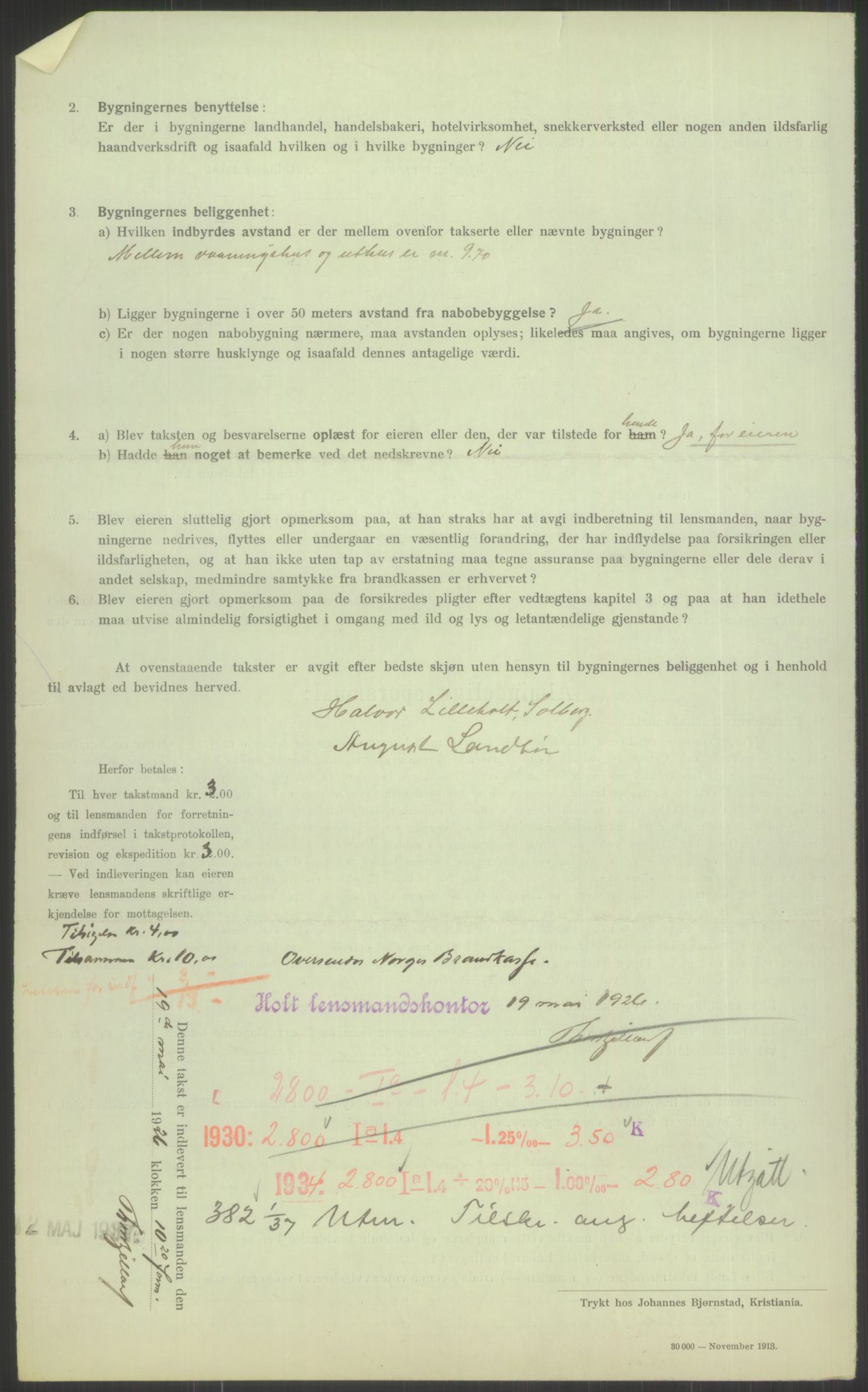 Norges Brannkasse, AV/RA-S-1549/E/Ei/L0072: Holt, 1850-1950, s. 1012