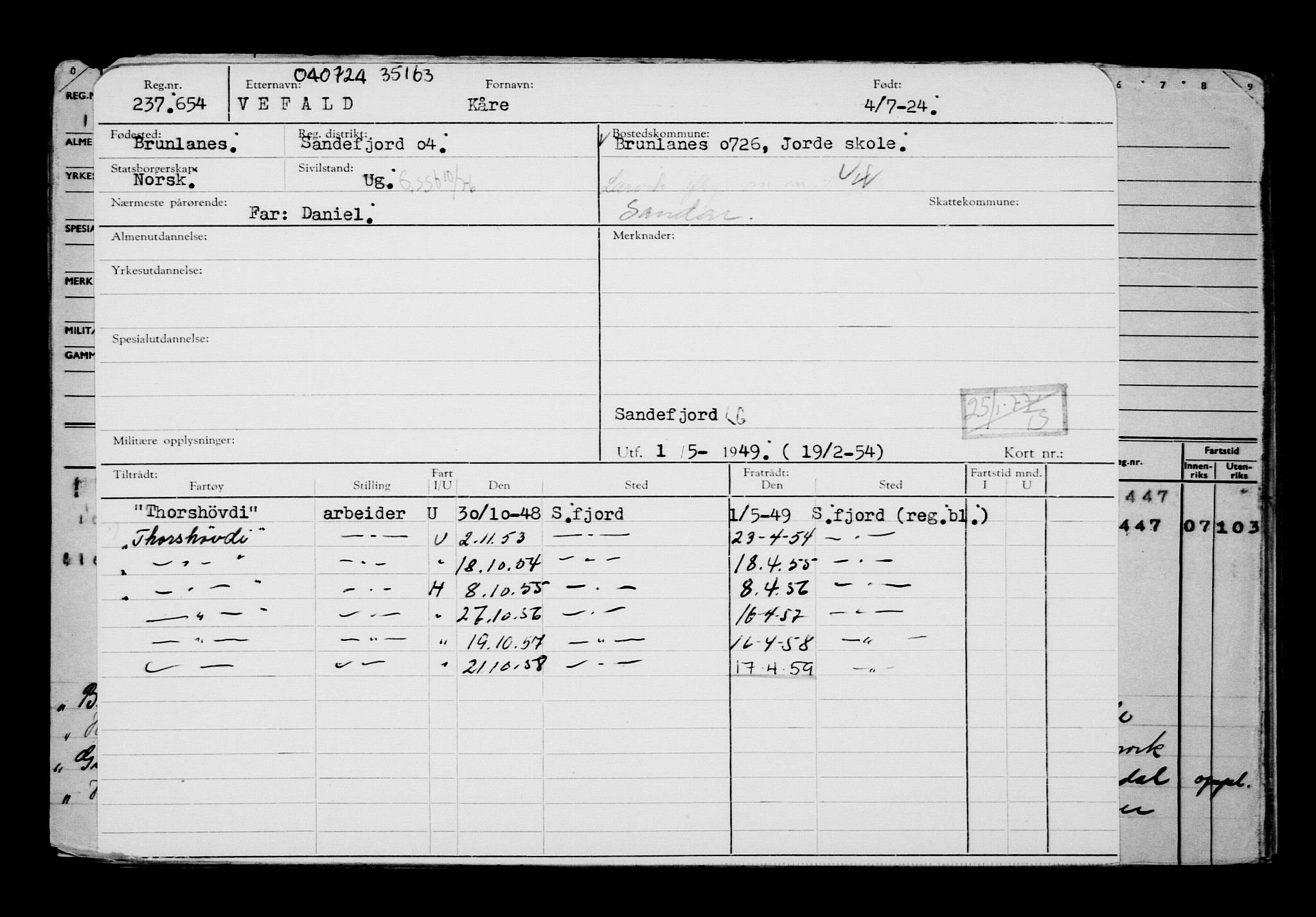 Direktoratet for sjømenn, AV/RA-S-3545/G/Gb/L0233: Hovedkort, 1924, s. 433