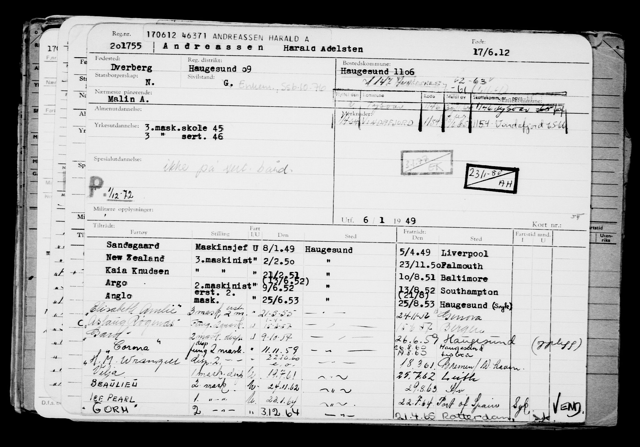 Direktoratet for sjømenn, AV/RA-S-3545/G/Gb/L0105: Hovedkort, 1912, s. 297