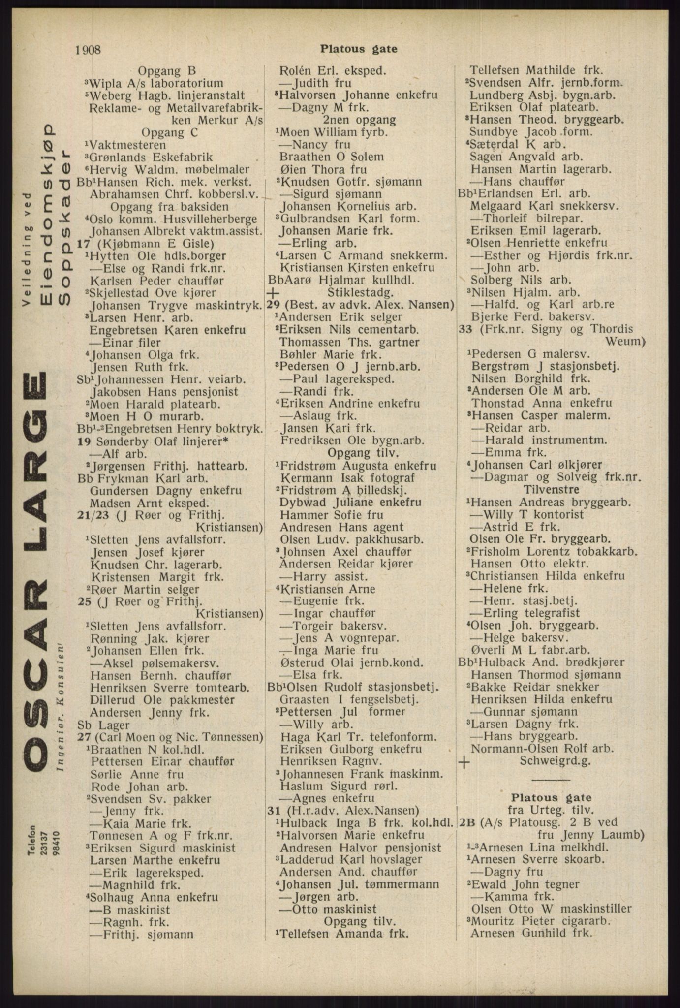 Kristiania/Oslo adressebok, PUBL/-, 1934, s. 1908