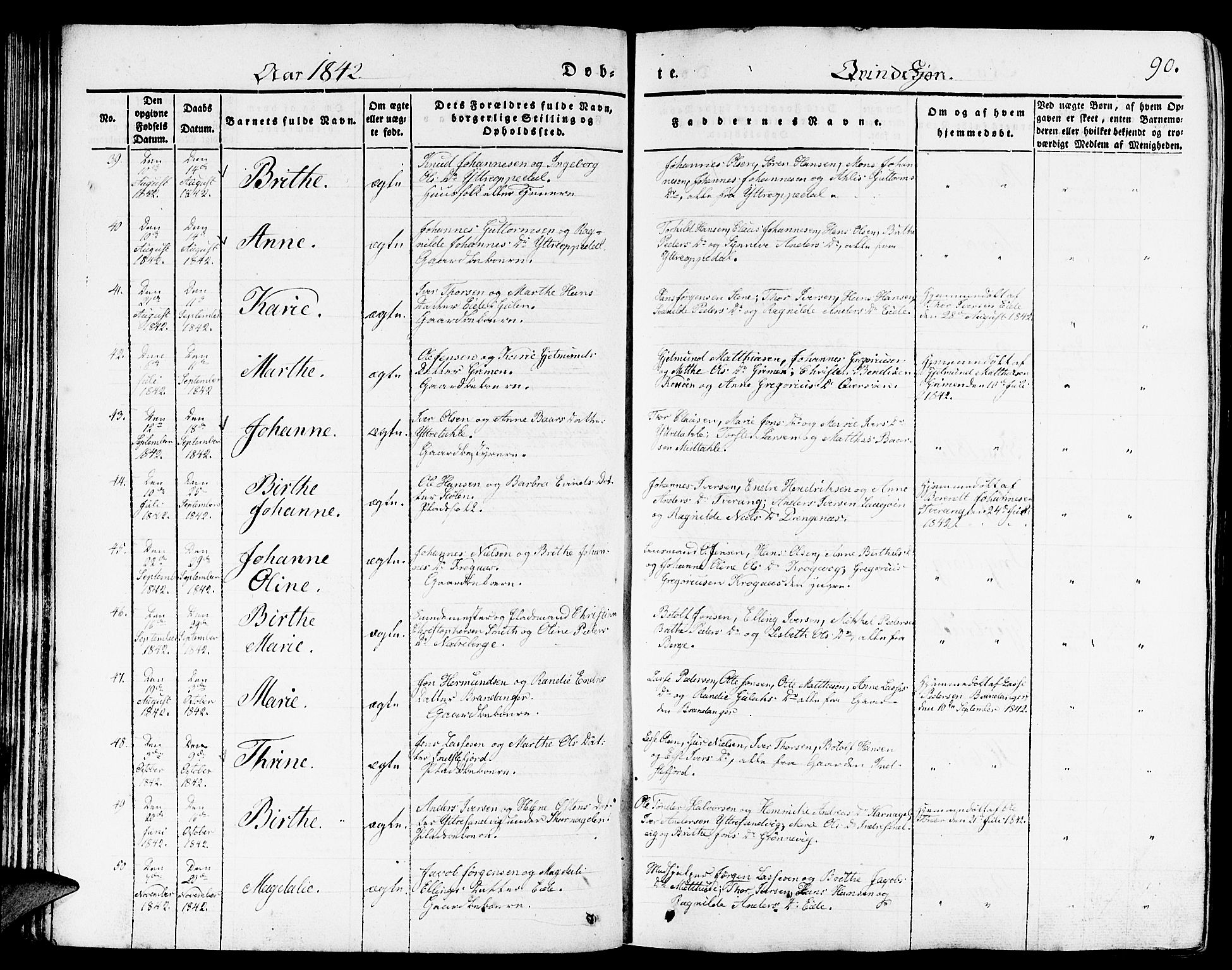 Gulen sokneprestembete, AV/SAB-A-80201/H/Haa/Haaa/L0020: Ministerialbok nr. A 20, 1837-1847, s. 90